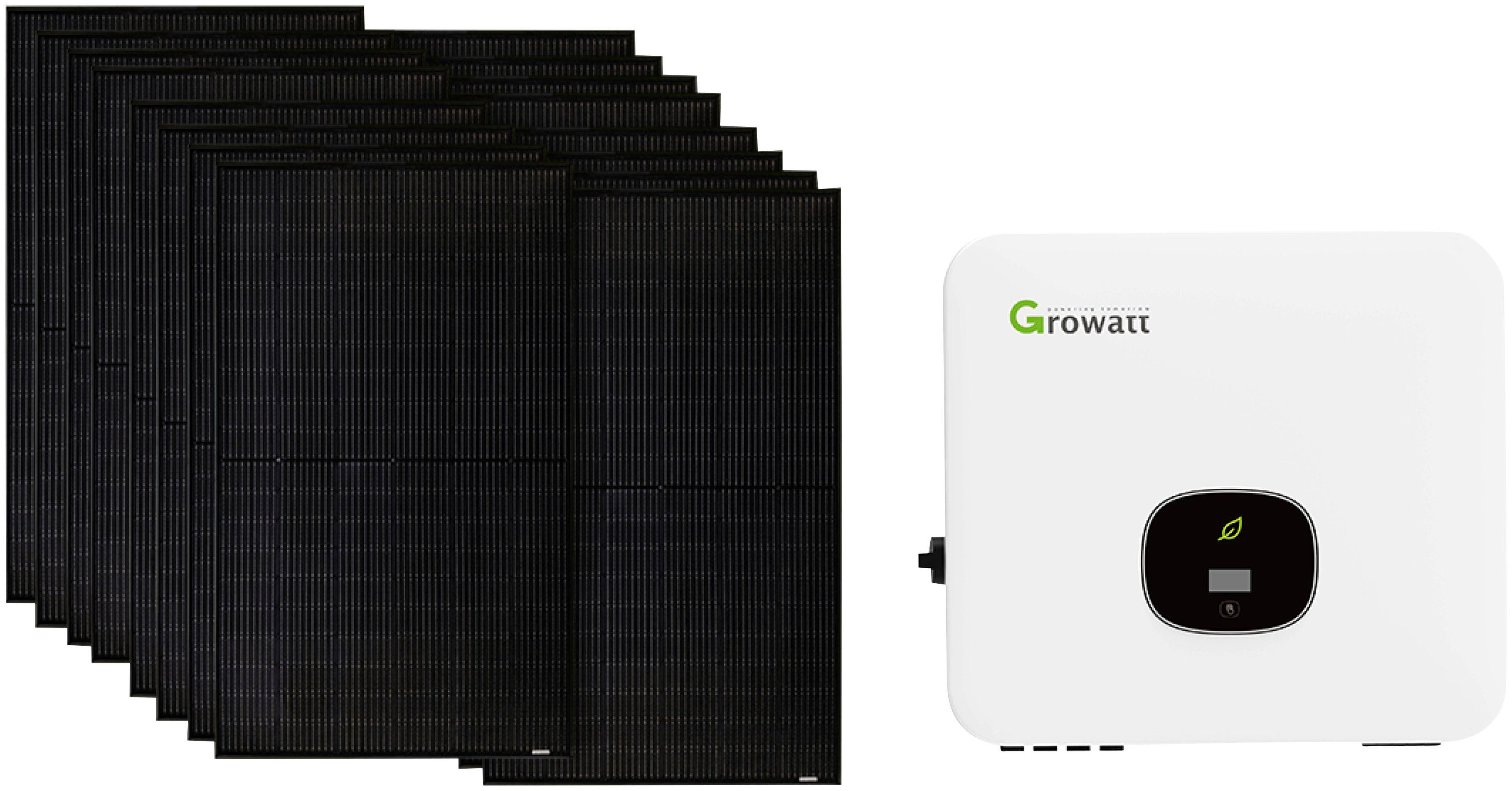 as Schwabe 6750 Solaranlage, Wechselrichter Growatt W, mit Monokristallin, (Set)
