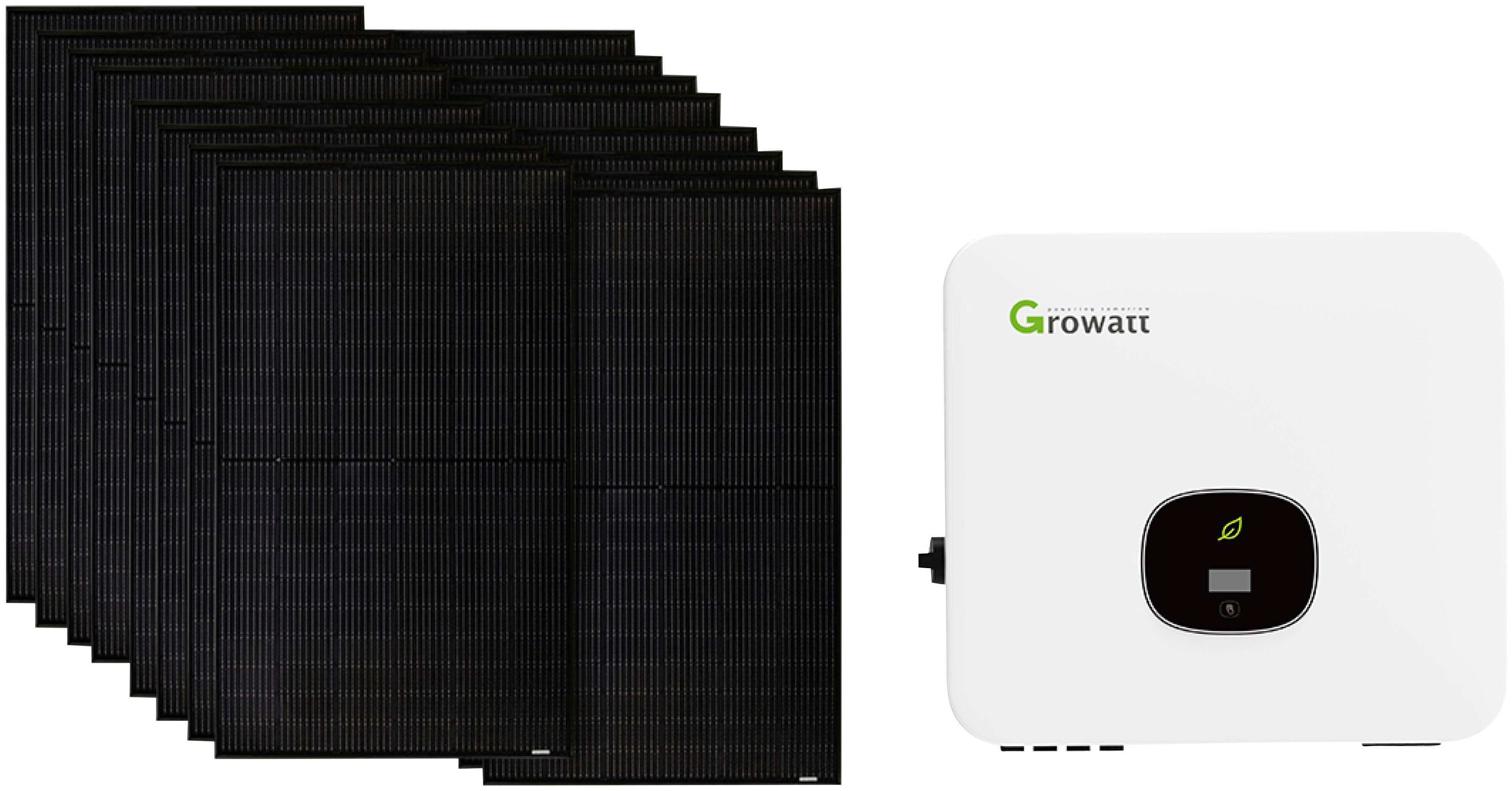 as Schwabe Solaranlage, W, 6750 Monokristallin, Wechselrichter Growatt mit (Set)