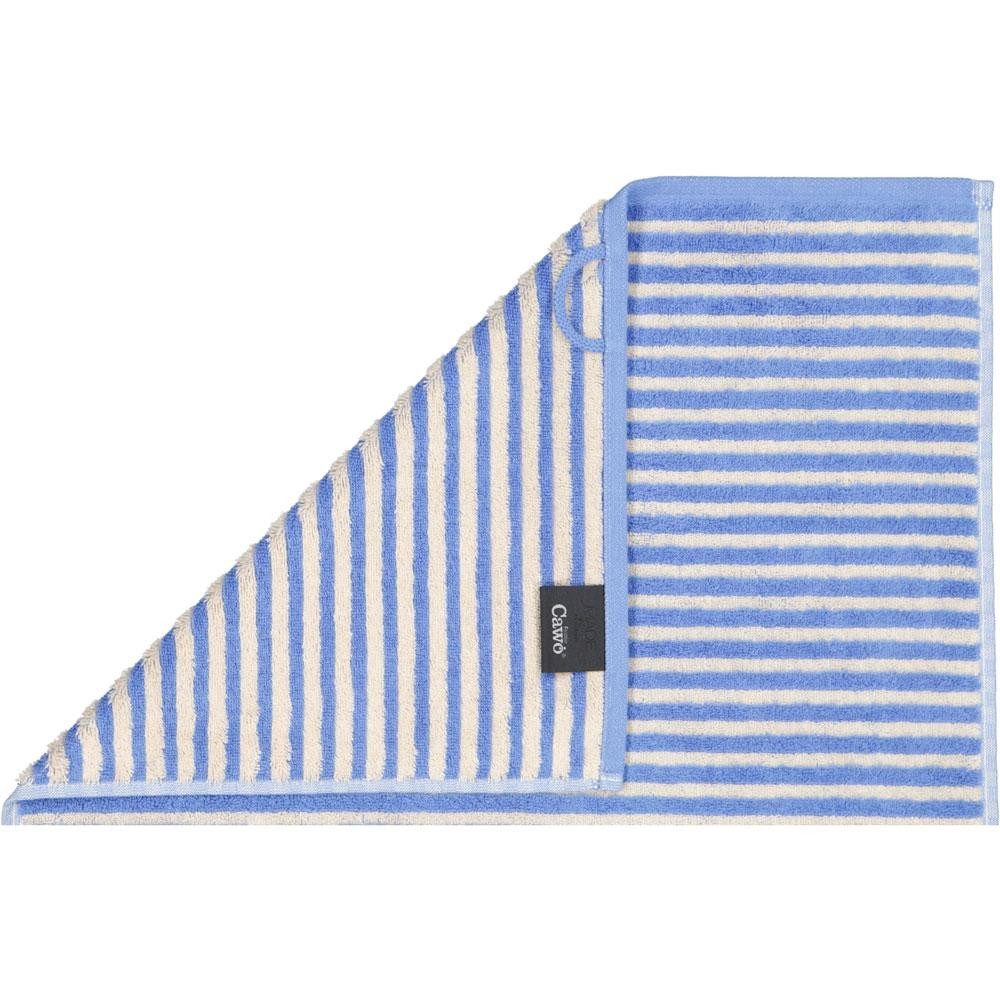 Cawö Badetücher Duschtuch Lines Ringel Capri Blau (80x150cm)
