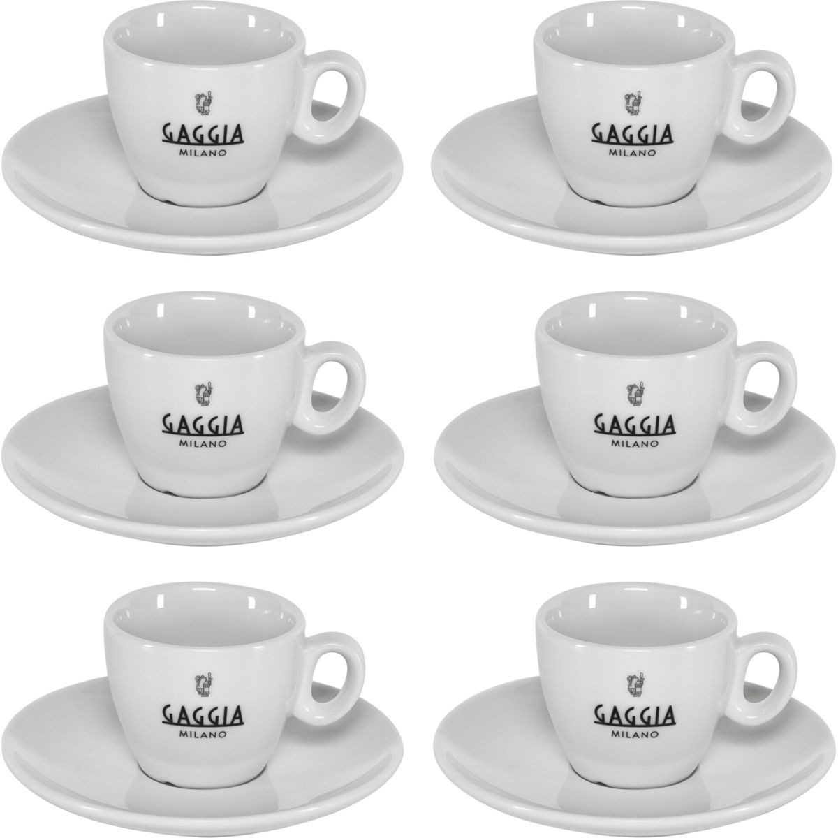 Gaggia Kaffeeservice Milano Espressotassen Set 6 Stück, Keramik