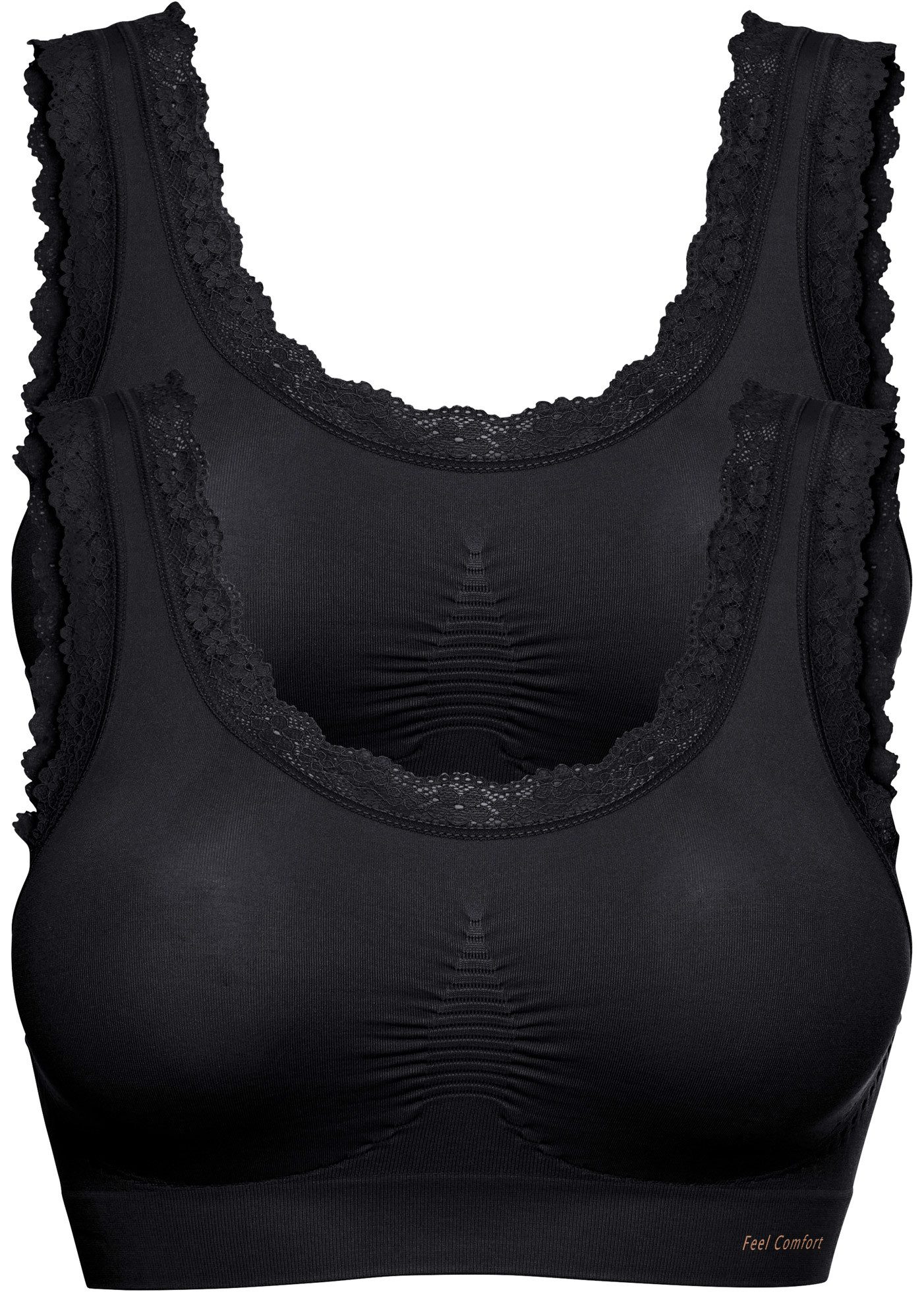 bonprix Bustier (Packung, 2-tlg) nahtlose Verarbeitung, elastisches Material, klassischer Stil