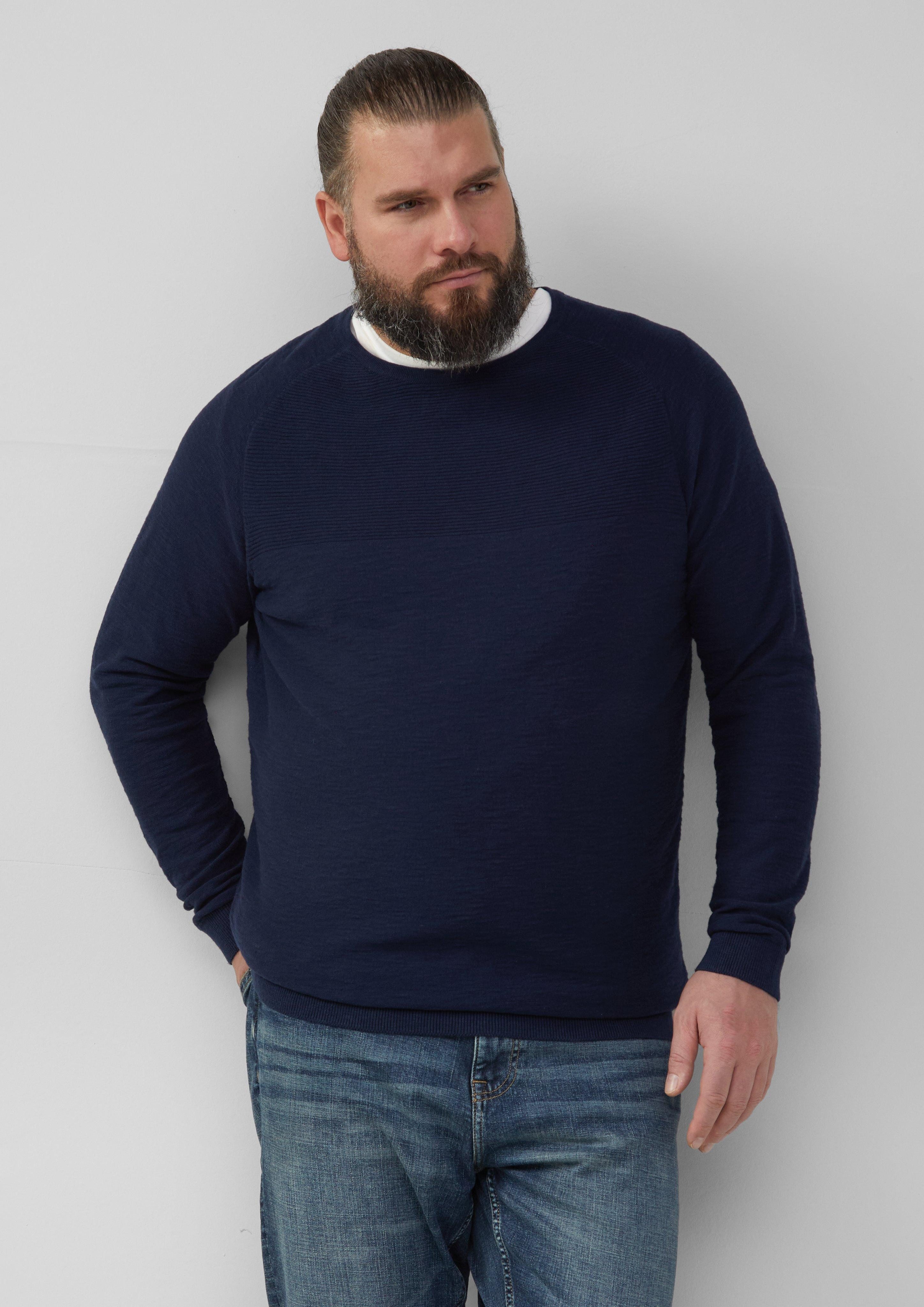 s.Oliver Strickpullover Baumwoll-Strickpullover im Mustermix günstig online kaufen