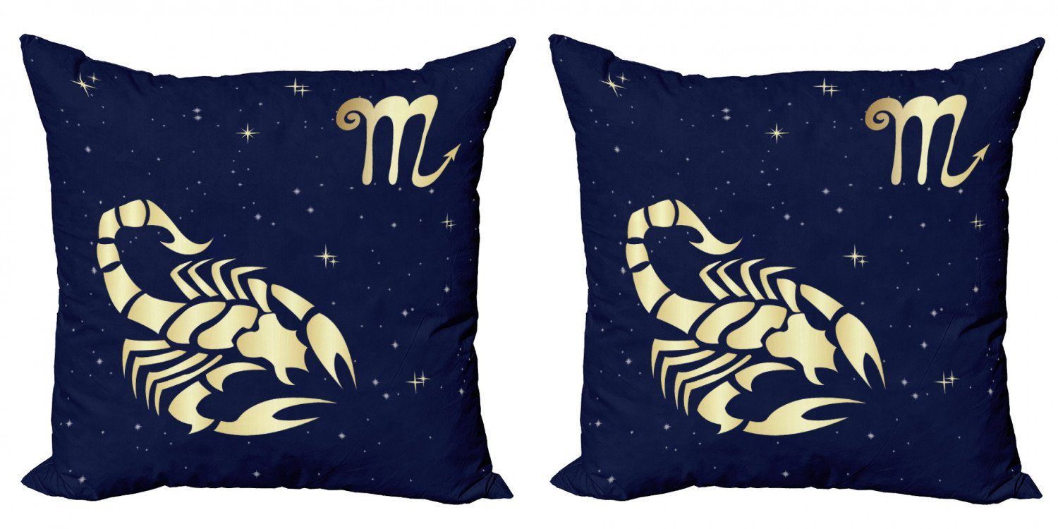 Kissenbezüge Modern Accent Doppelseitiger Digitaldruck, Abakuhaus (2 Stück), Sternzeichen Skorpion Nachthimmel Sterne