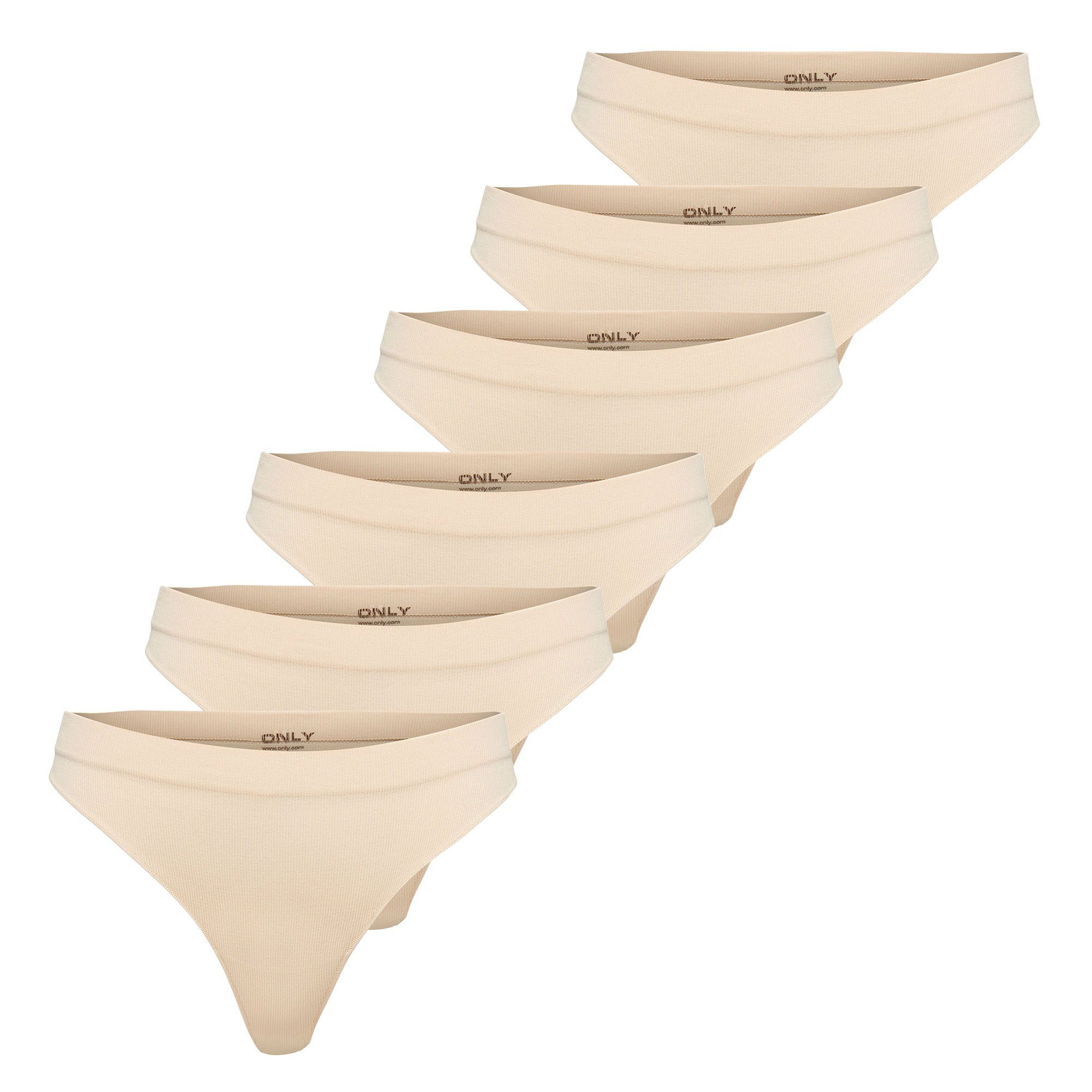 String Damen String 6er Pack Polyamid
