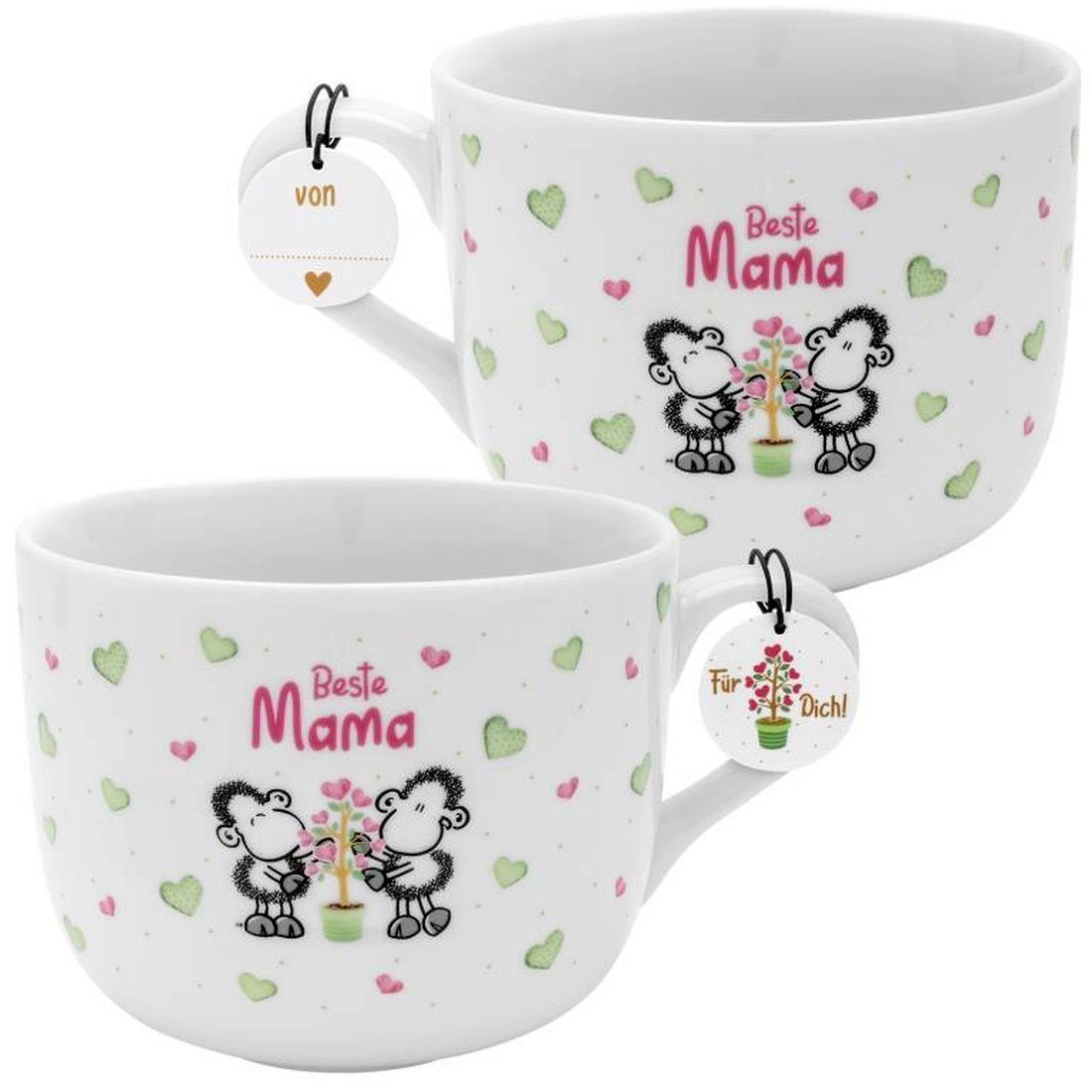 Sheepworld Tasse Kaffeetasse Jumbo Tasse Bürotasse Teetasse 62cl Sheepworld Beste Mama, Porzellan