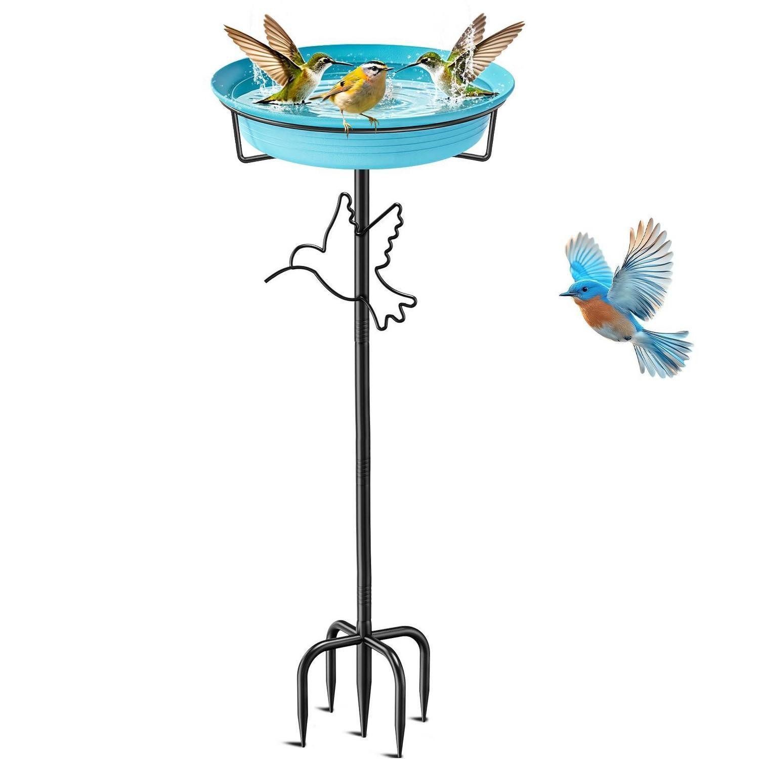 LuxusKollektion Vogeltränke Vogeltränke Blau Groß Frostsicher