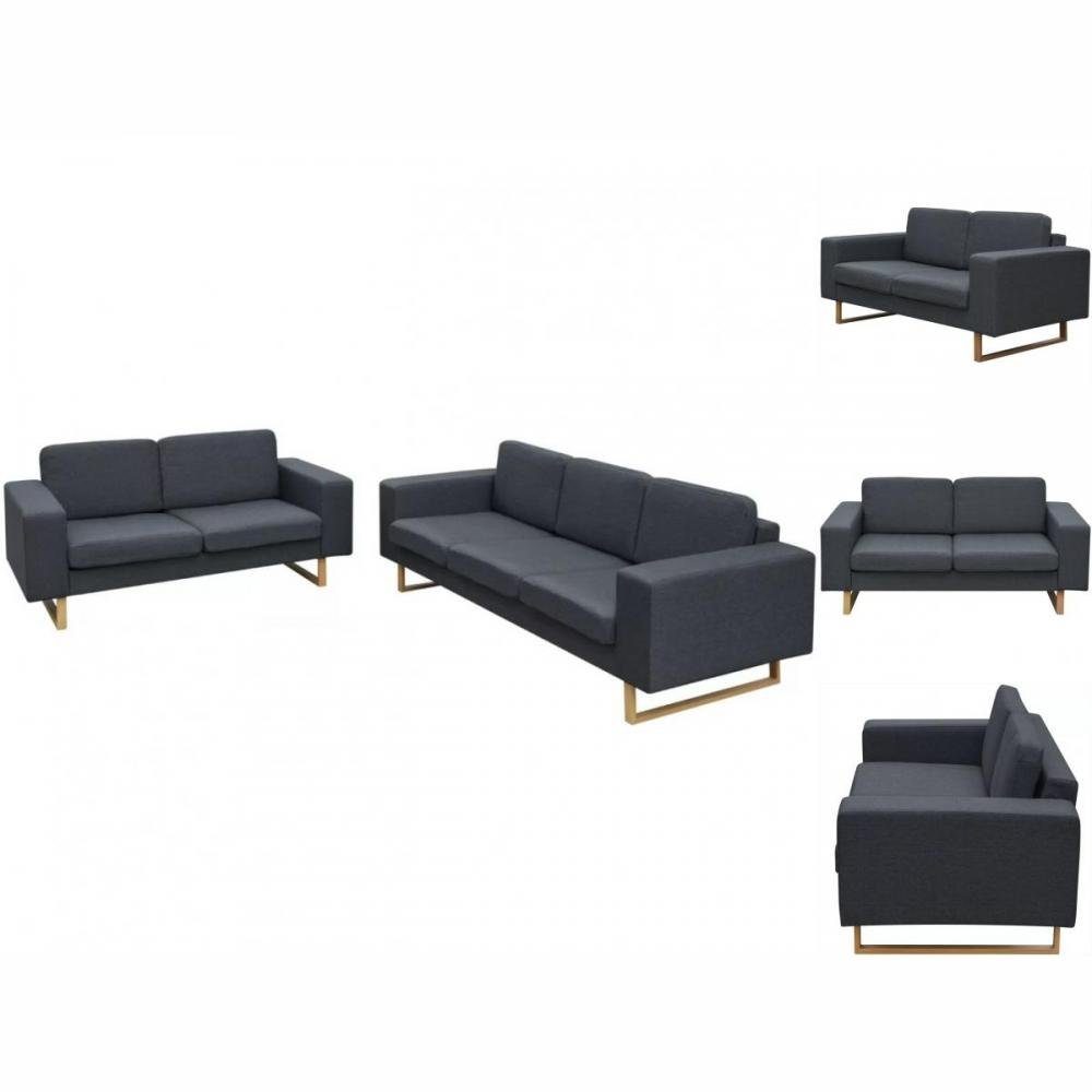 vidaXL Sofa 2-Sitzer und 3-Sitzer Sofa Set Dunkelgrau | Alle Sofas