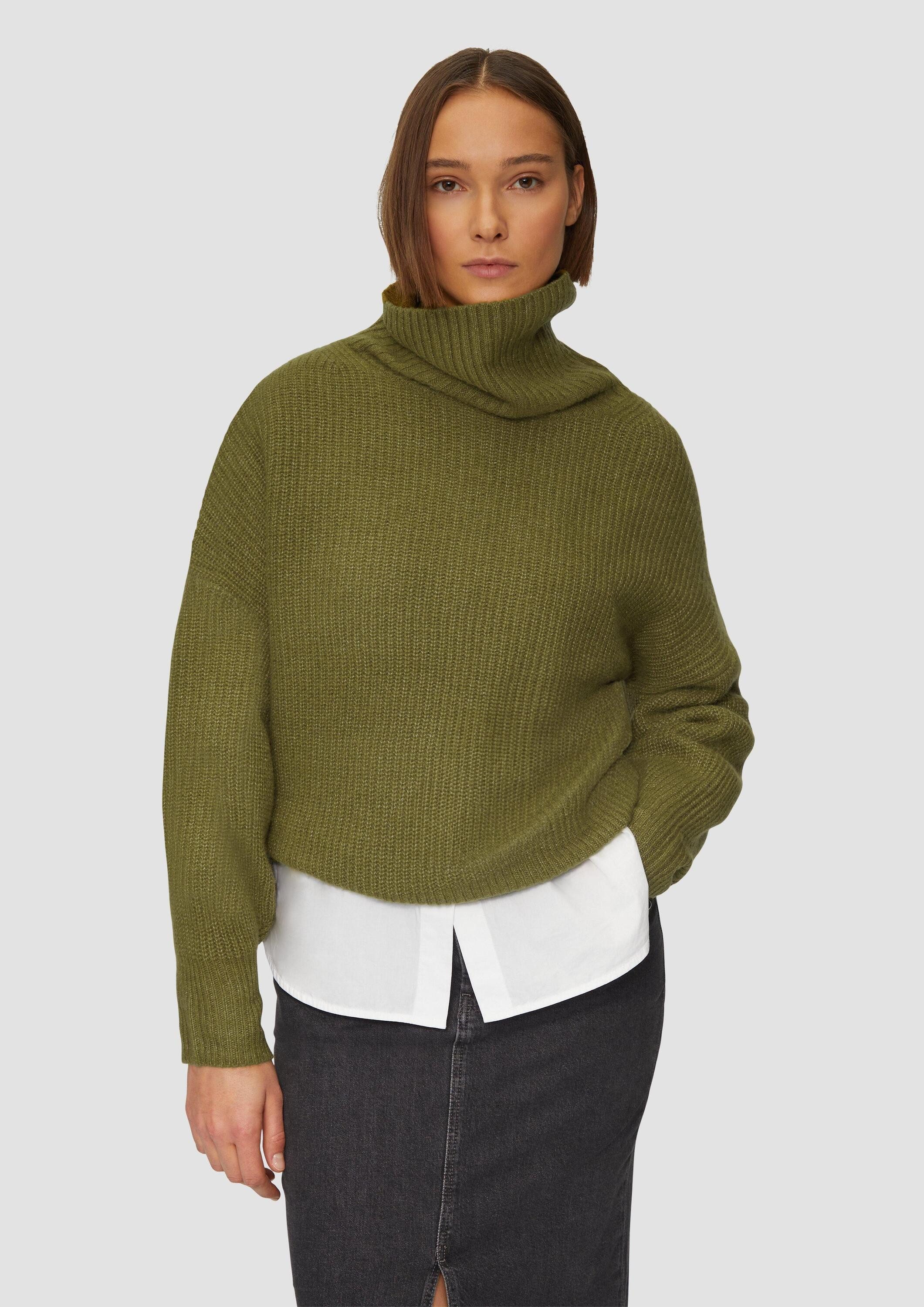 s.Oliver Longpullover Strickpullover Oversized Pullover mit Rollkragen günstig online kaufen