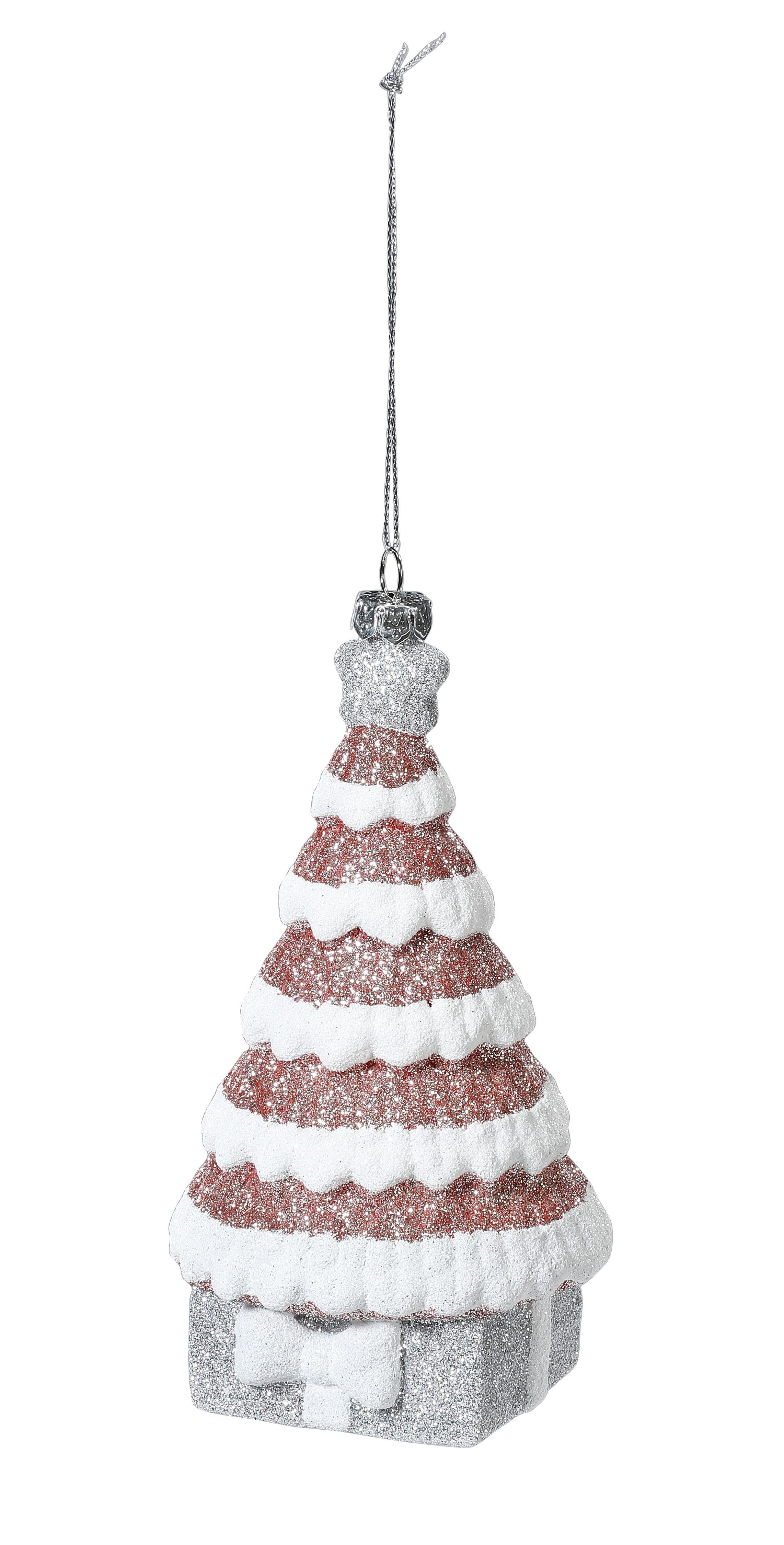 MAGIC by Inge Christbaumschmuck, Christbaumschmuck Weihnachtsbaum Kunststoff 16cm altrosa