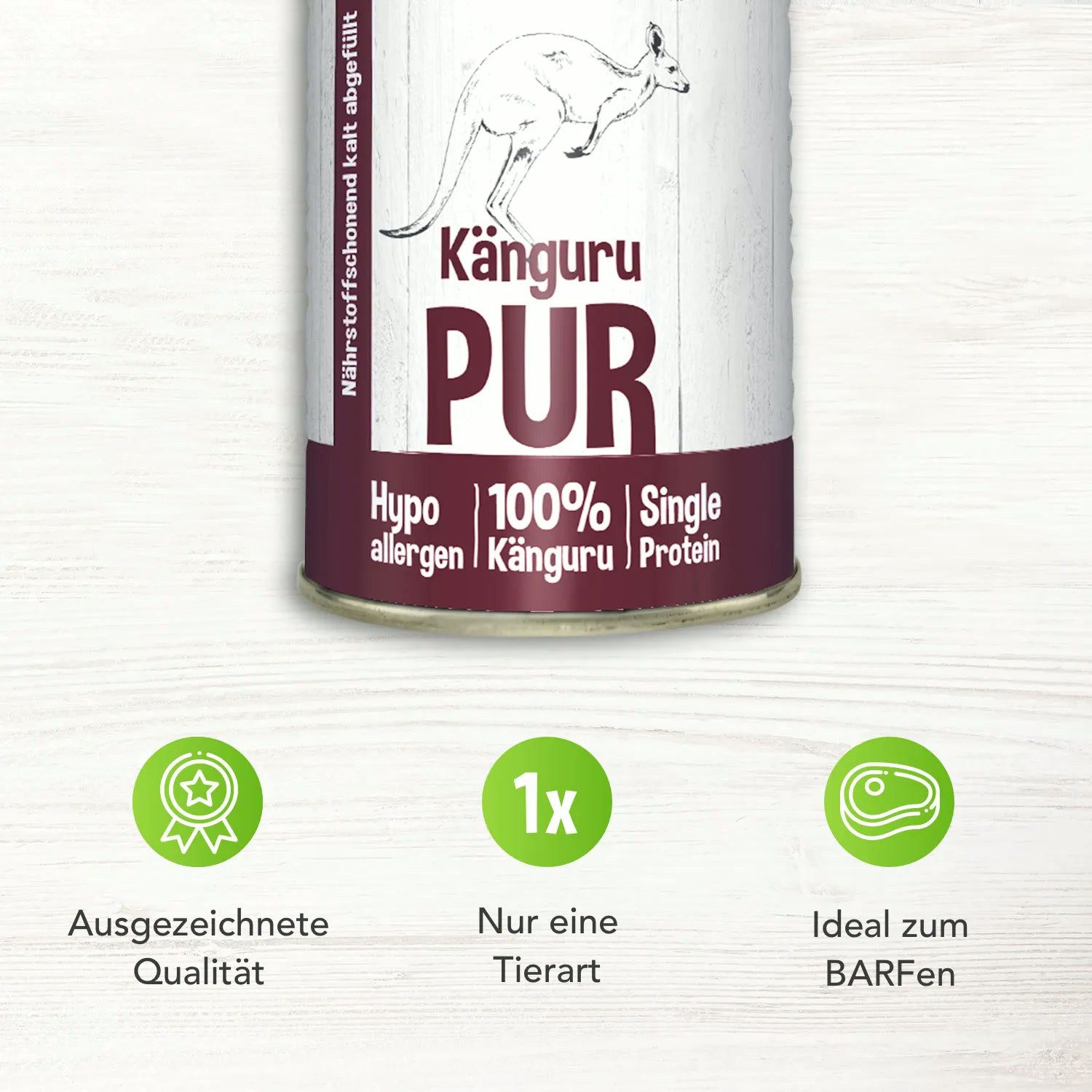 Schecker Hundefutter Känguru PUR - ohne Getreide Känguru, Nassfutter für: Hunde, Ohne Getreide, Gluten, Farb- oder Konservierungsstoffe