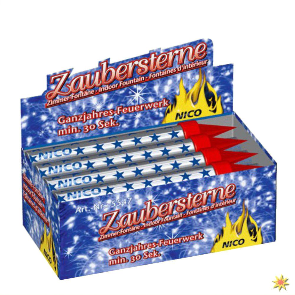 Nico Geburtstagskerze Zaubersterne - Eisfontäne Brenndauer 30Sek./12Stk.