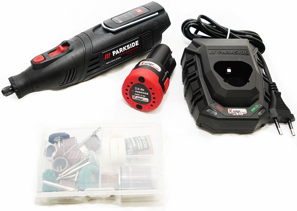 PARKSIDE PERFORMANCE® Feinbohrschleifer 12 V »PPFBSA 12 A1« mit Akku und Ladegerät, 12,00 V, 12 V