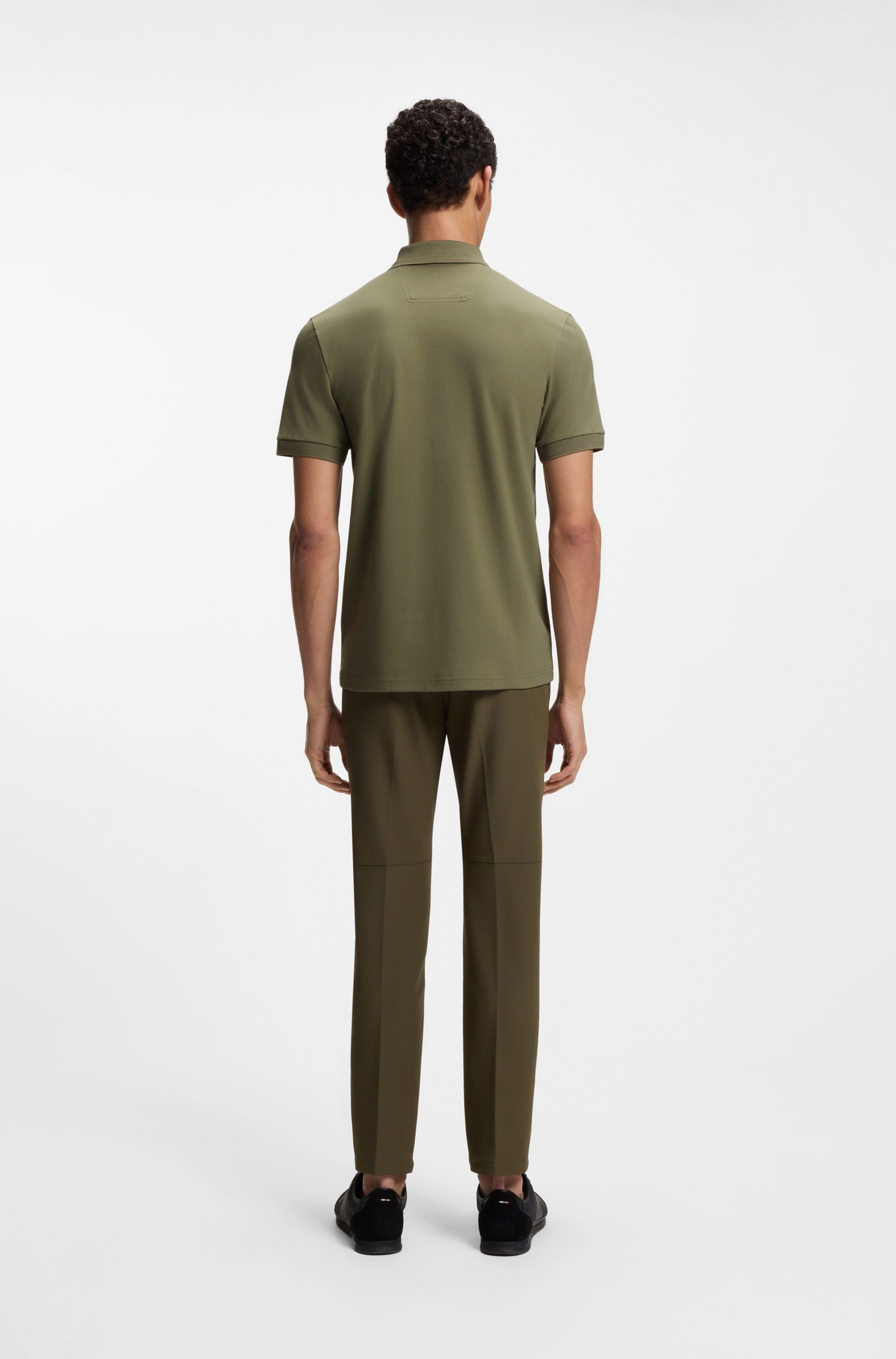 BOSS GREEN Poloshirt Paul Stretch-Baumwoll-Pique mit Polokragen