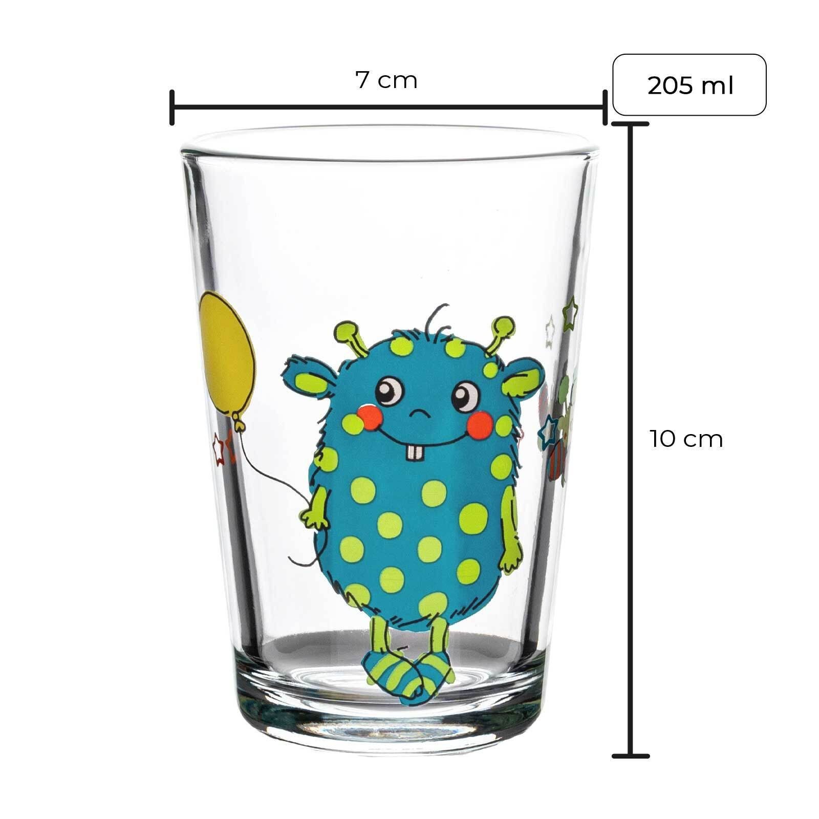 Ritzenhoff & Breker Kinderbecher Wald/Zoo/Monster Kindergläser 205 ml 9er Set, 9-tlg., Glas