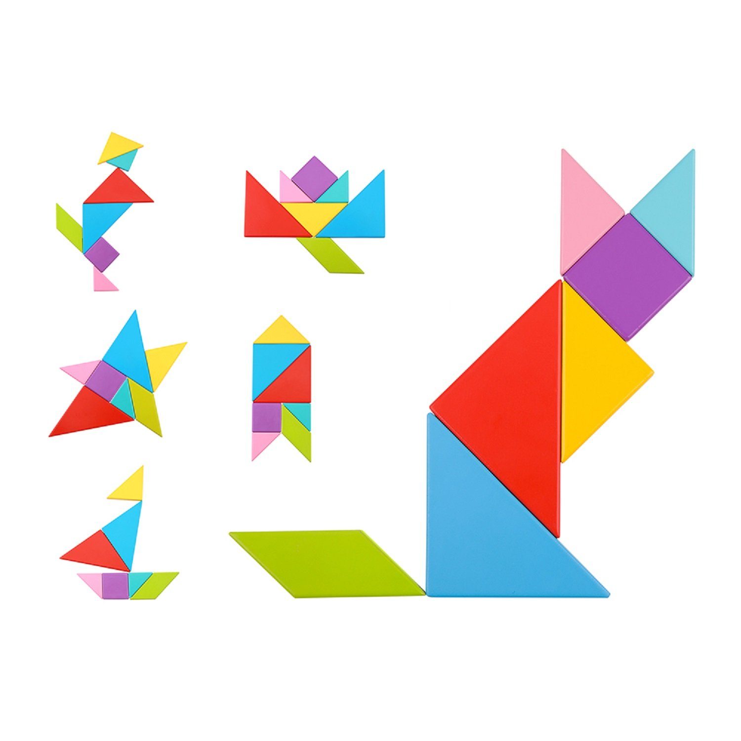 Tooky Toy Puzzle Holz Puzzle Tangram TY879, 40 Puzzleteile, 40-teilig, geom günstig online kaufen
