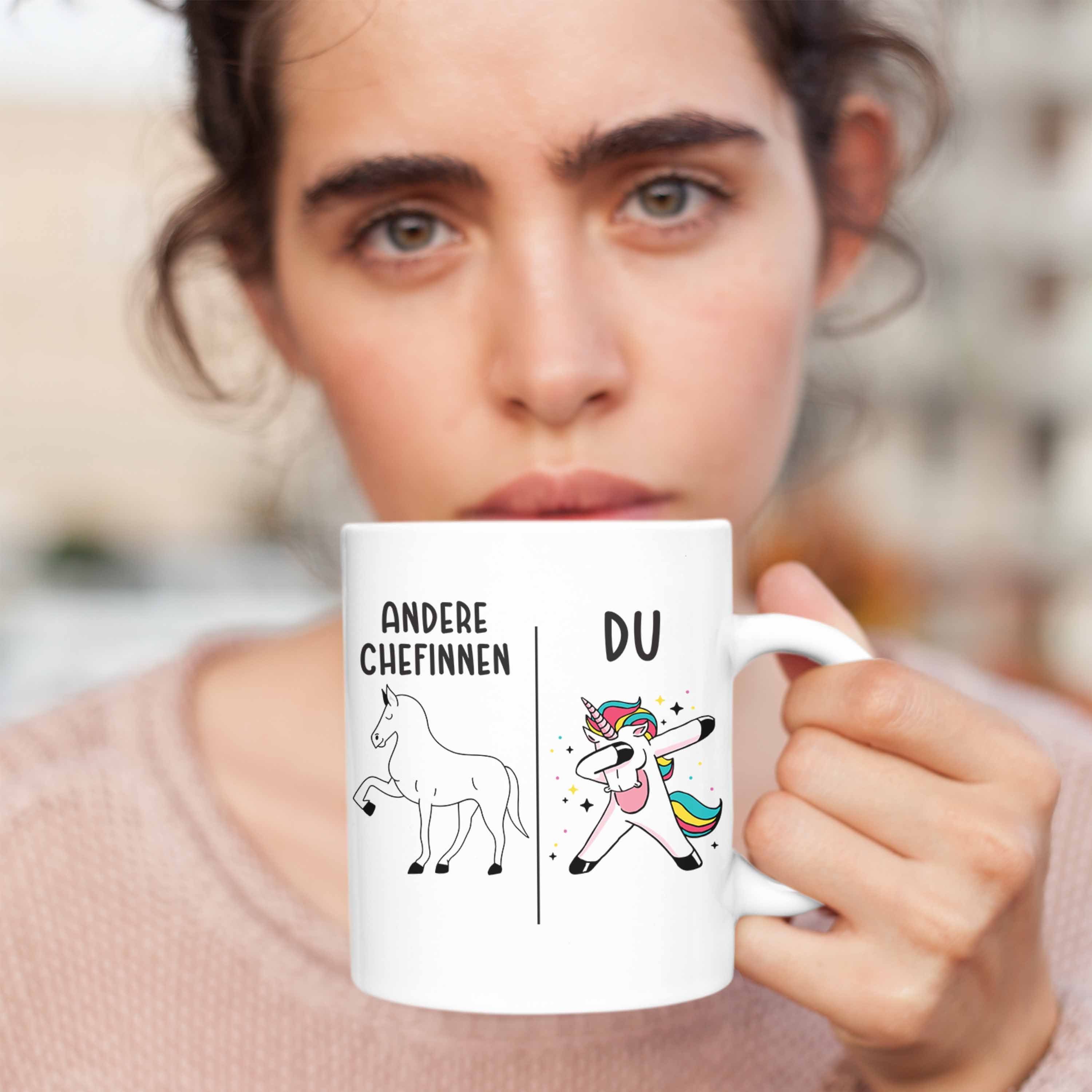 Geschenk Tasse weiss Lustig Lieblingschefin Beste Trendation Trendation Geburtstag Spruch - Weihnachten Tasse Chefin