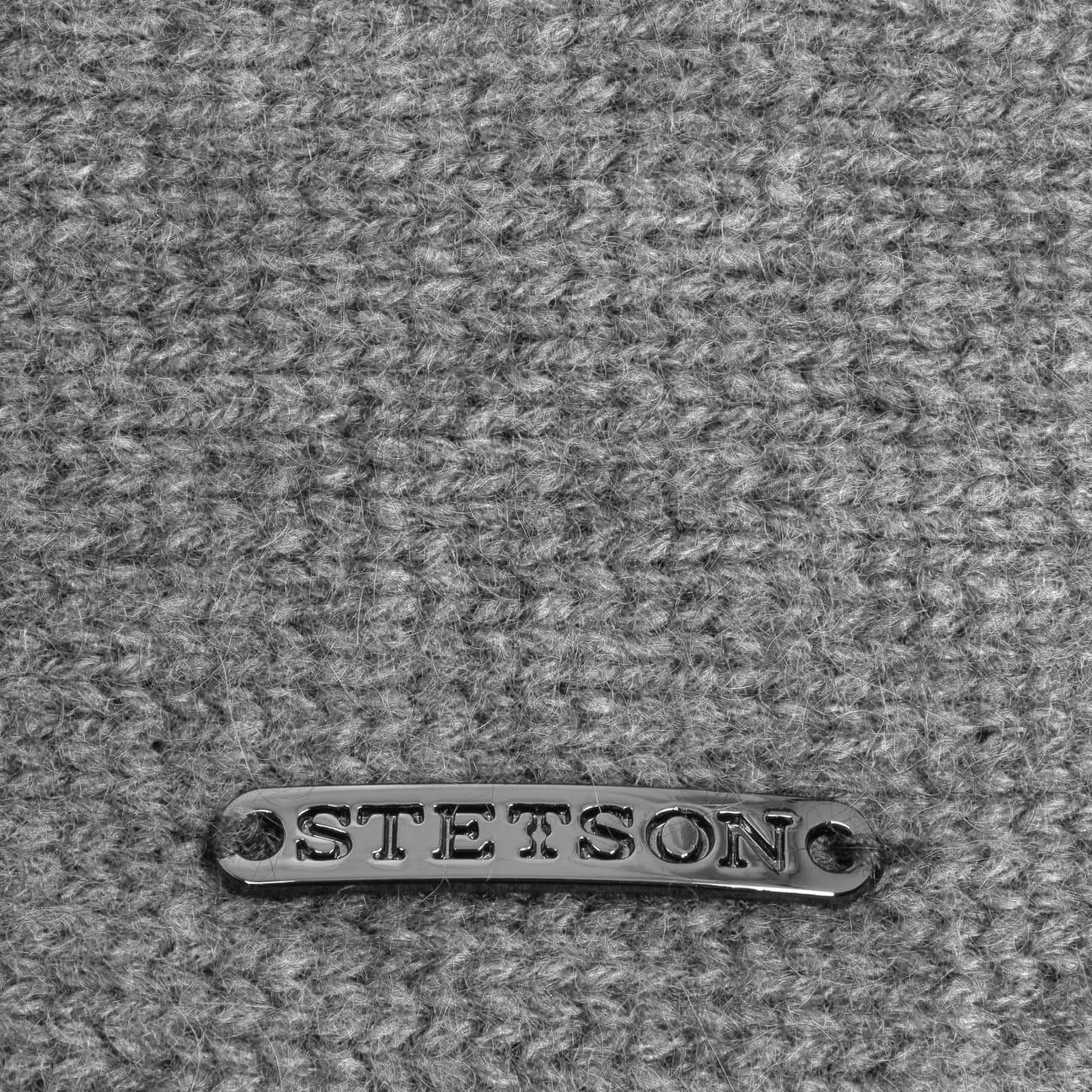 Kaschmirmütze Stetson grau Oversize Beanie (1-St)