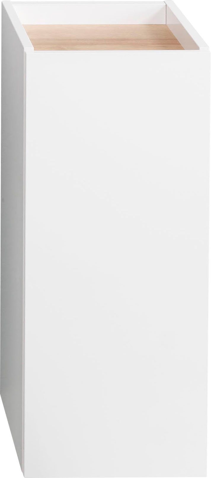 Saphir Unterschrank Quickset 947 Badschrank mit 1 Tür, 1 Einlegeboden, 30 cm breit Badezimmer-Unterschrank inkl. Türdämpfer, Weiß Glanz, grifflos