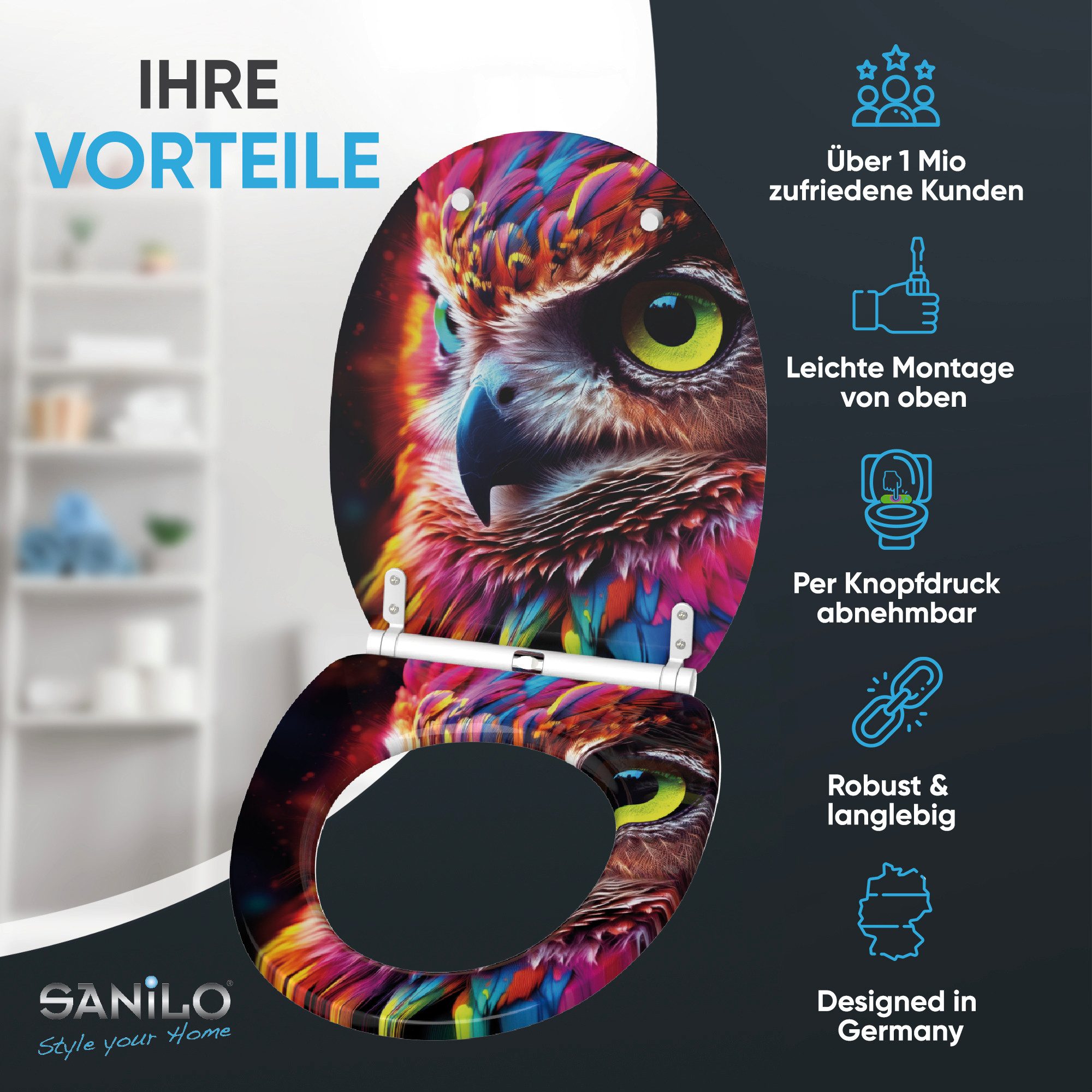 Sanilo WC-Sitz mit Absenkautomatik & Top Fix in vielen Designs, hochwertig, günstig online kaufen