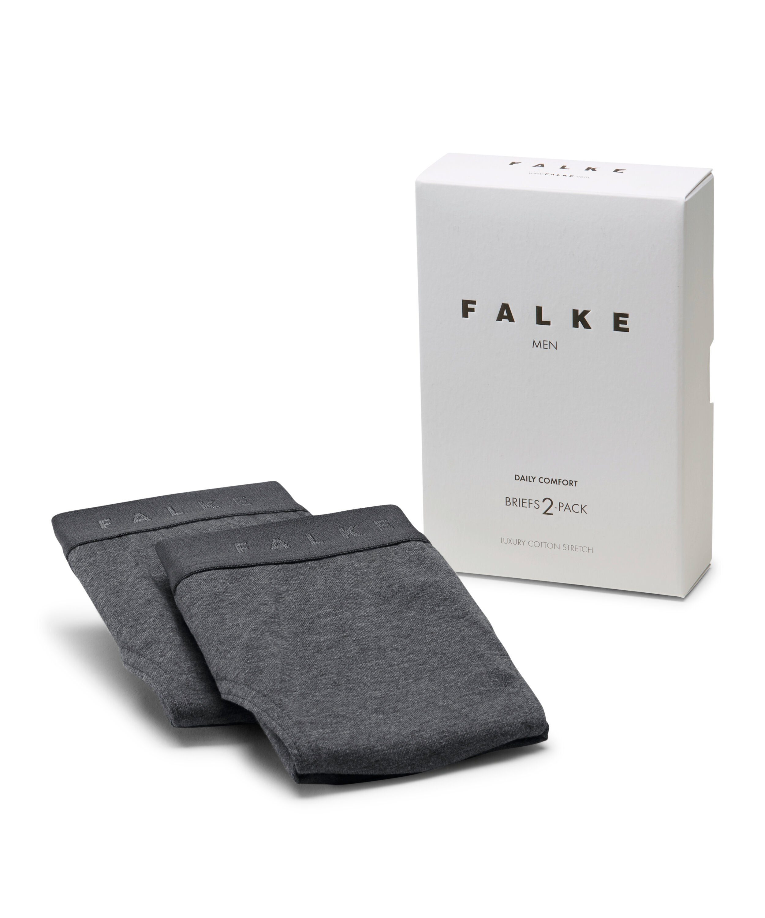 Softe dark (3278) mit grey Boxershorts -heather Elasthan Baumwolle FALKE 2-Pack (2-St)