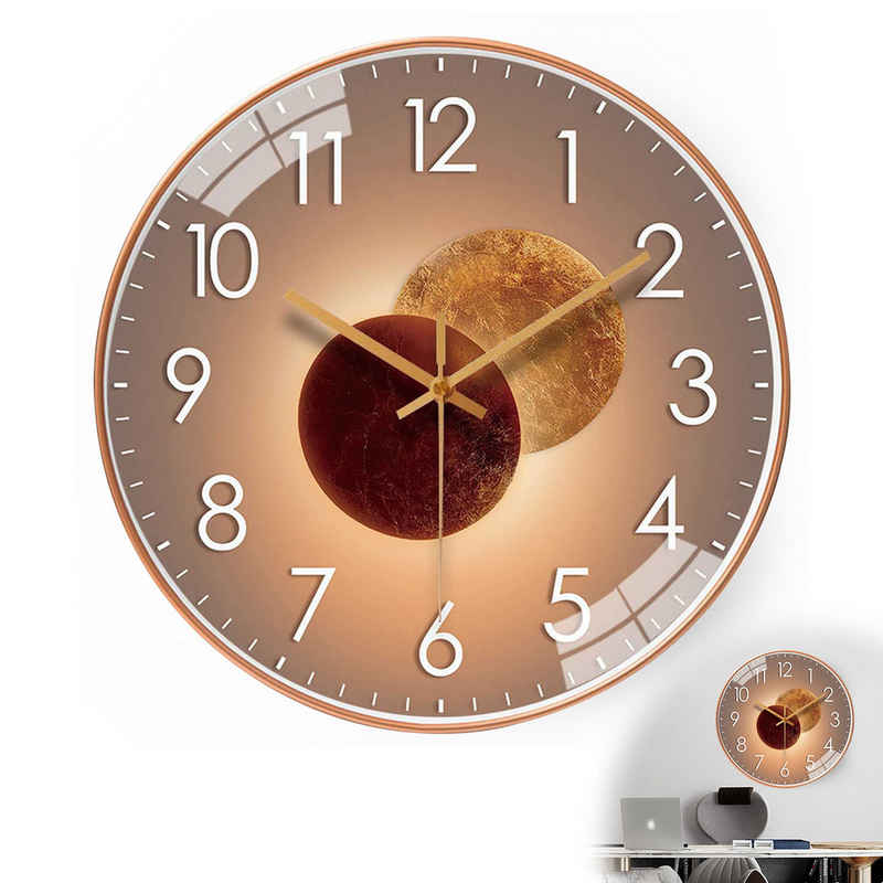 Cbei Wanduhr 30 cm große Vintage-Wanduhr Quartz Lautlos aus Metall Deko-Uhren (Ohne Tickgeräusche Küchenuhr für Wohnzimmer, Zimmer, Büro, Restaurant)