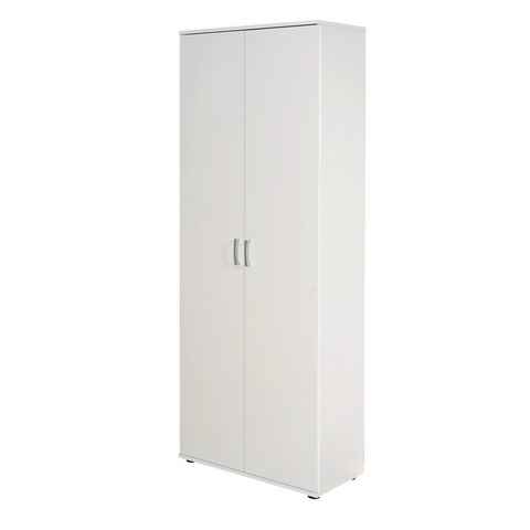 ebuy24 Kleiderschrank Arta Kleiderschrank 5 Ablagen, weiss.