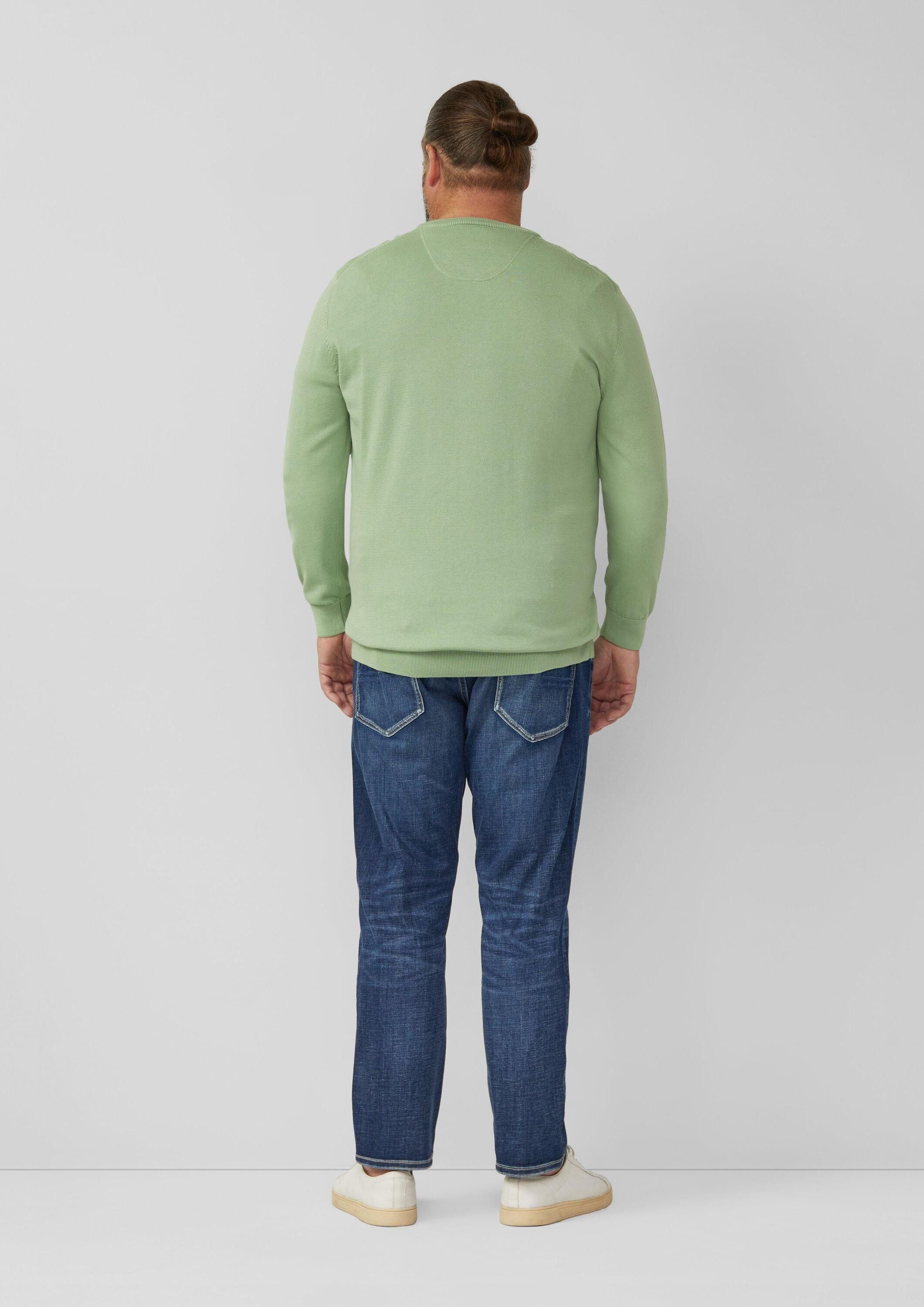 s.Oliver Longpullover Strickpullover Strickpullover mit Logo-Stickerei
