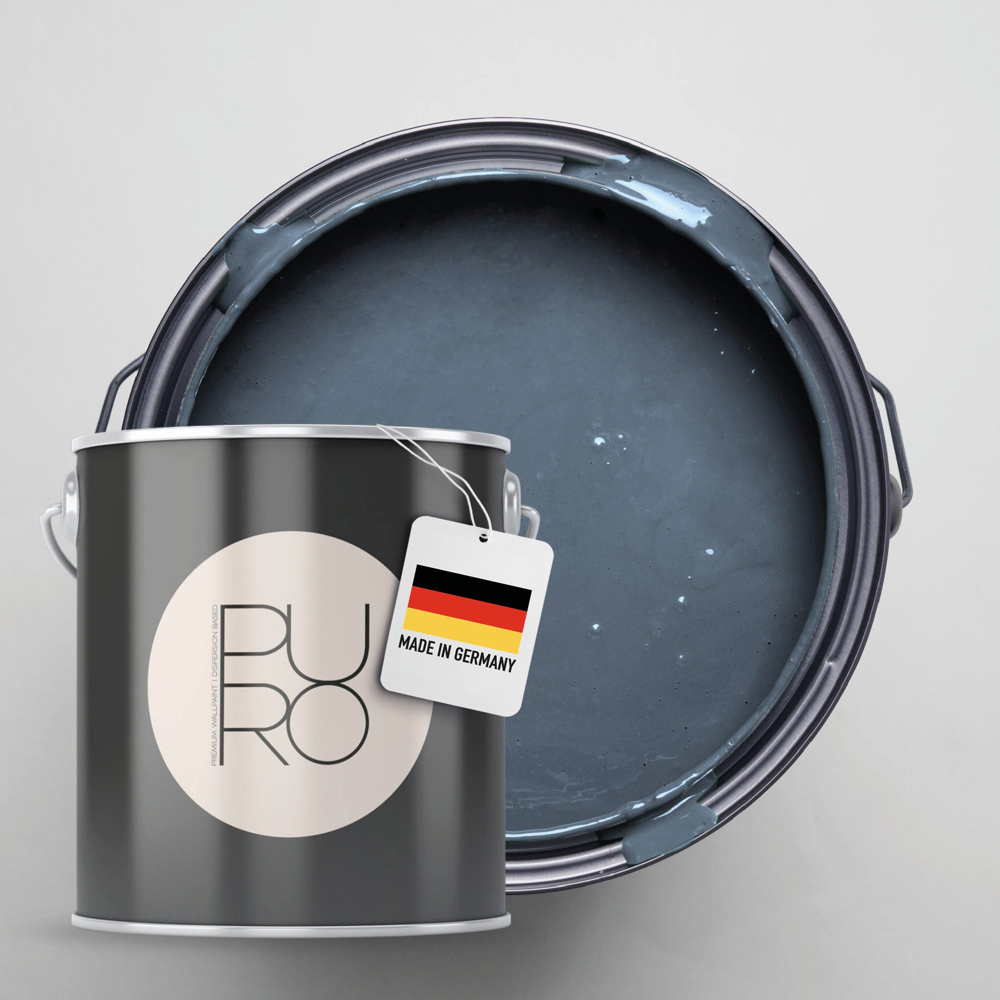 A.S. Création Wandfarbe Premium Innenwandfarbe PURO Tuchmatt bluish petrol, ideal für Wohnzimmer, Schlafzimmer, Flur und Küche, Farbwelt Blau