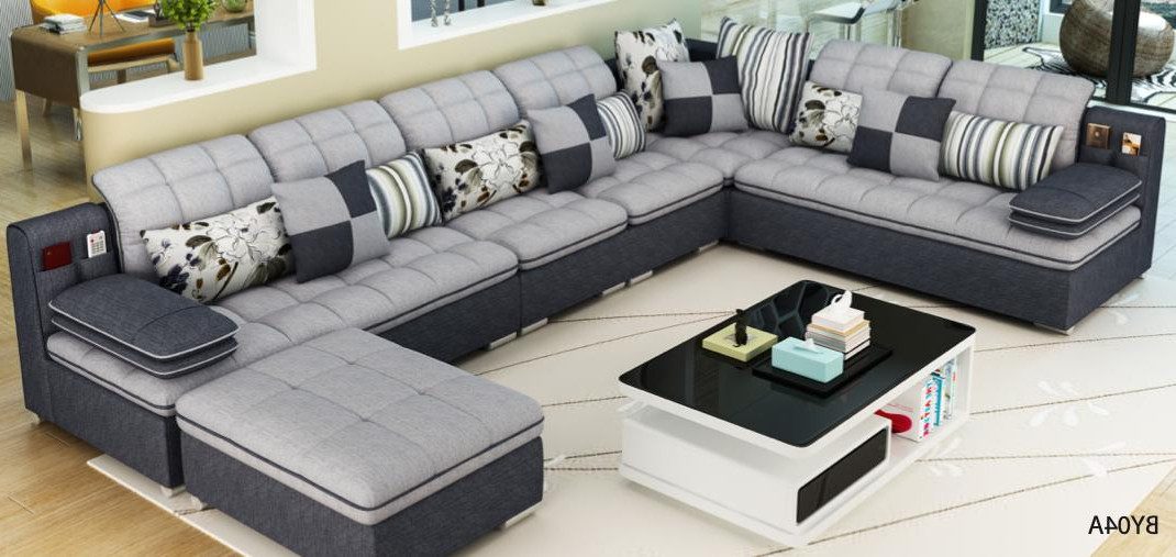 Xlmoebel Wohnlandschaft Ecksofa U-Form mit Relaxfunktion und hochwertiger Polsterung aus Stoff, Wohnlandschaft, Hergestellt in Europa