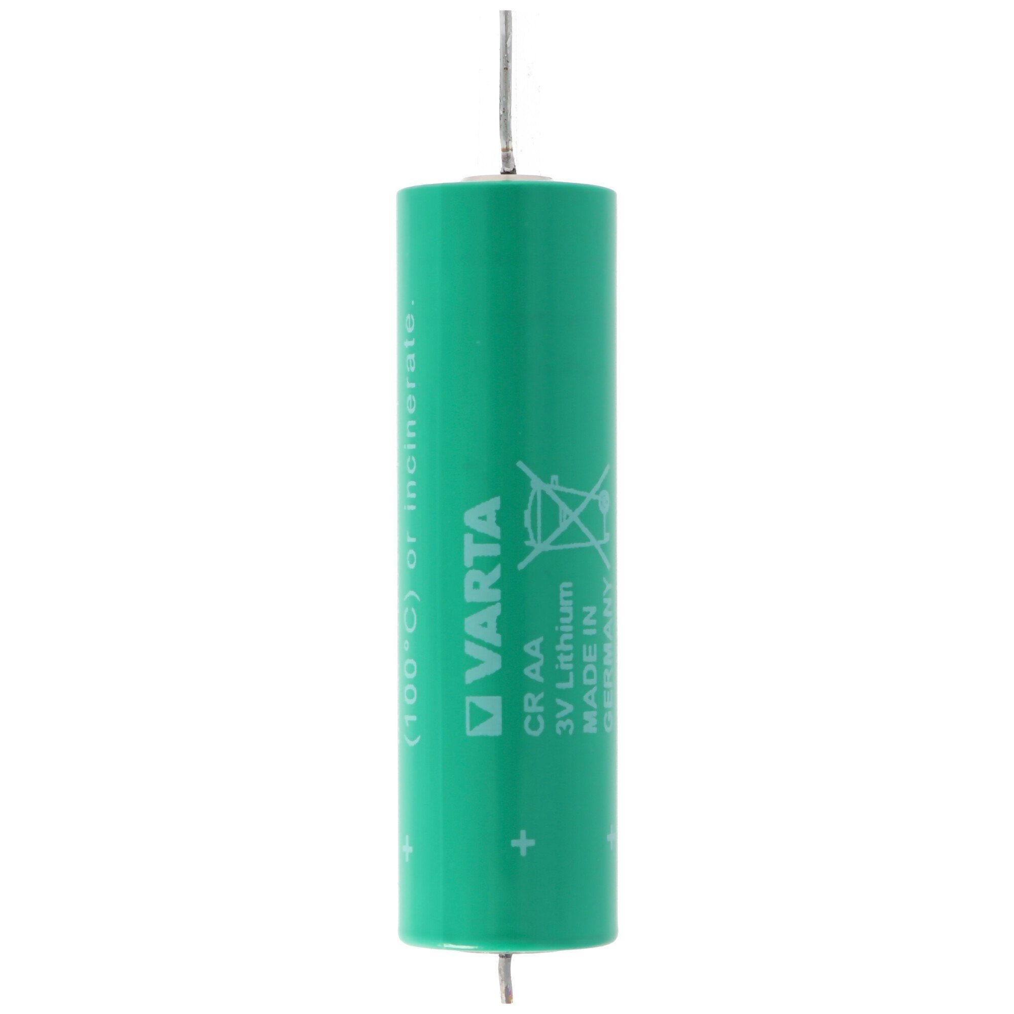 VARTA Varta CR AA Lithium Batterie mit Axial Draht passend für Wärmezähler Batterie, (3,0 V)