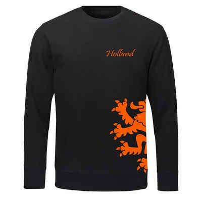 multifanshop Sweatshirt Holland - Löwe seitlich - Pullover