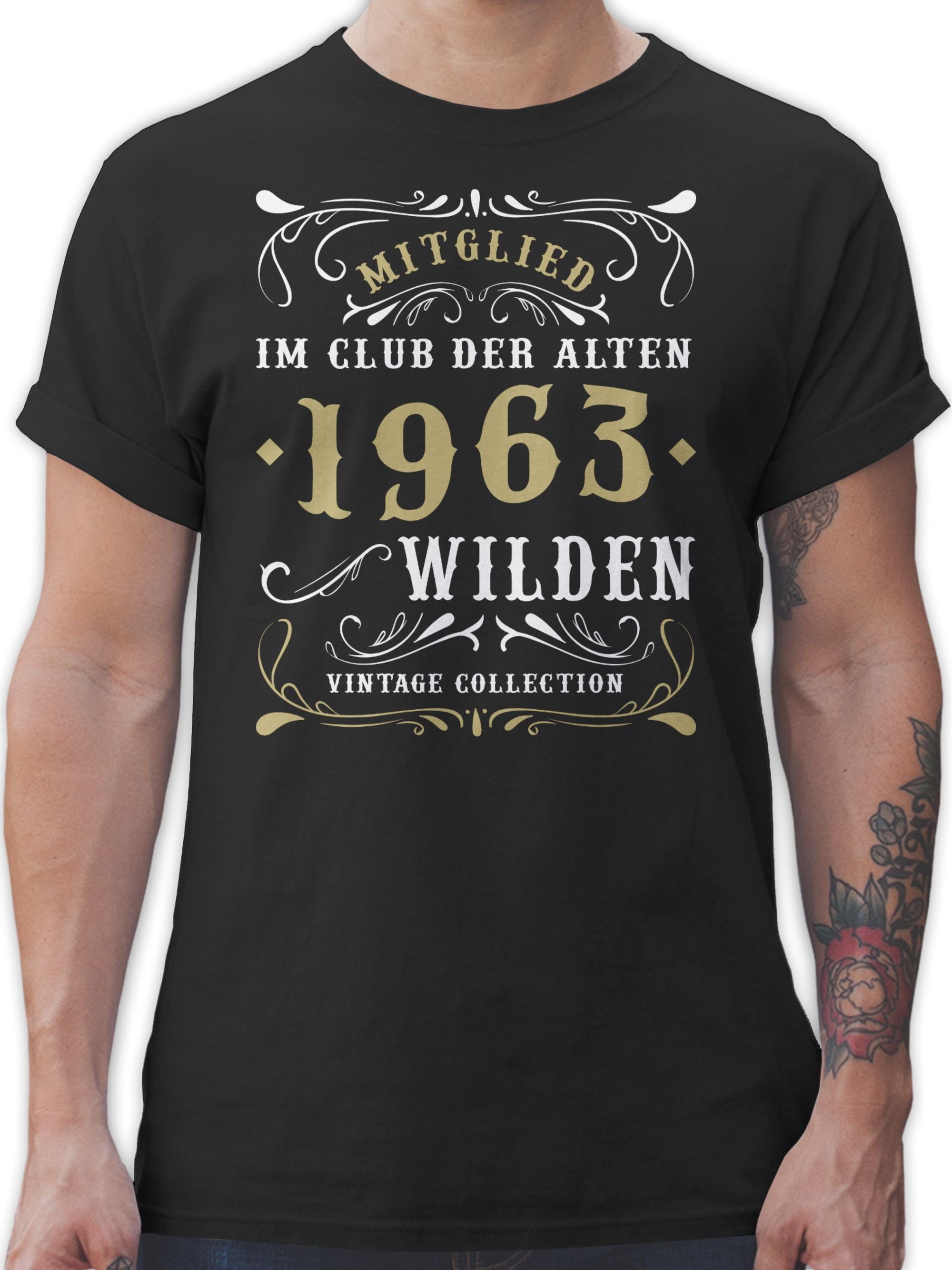 Shirtracer T-Shirt Mitglied im Club der alten Wilden 1963 - 60. Geburtstag  - Herren Premium T-Shirt tshirt 60 geburtstag - 1962 - lustige sprüche für t -shirts männer