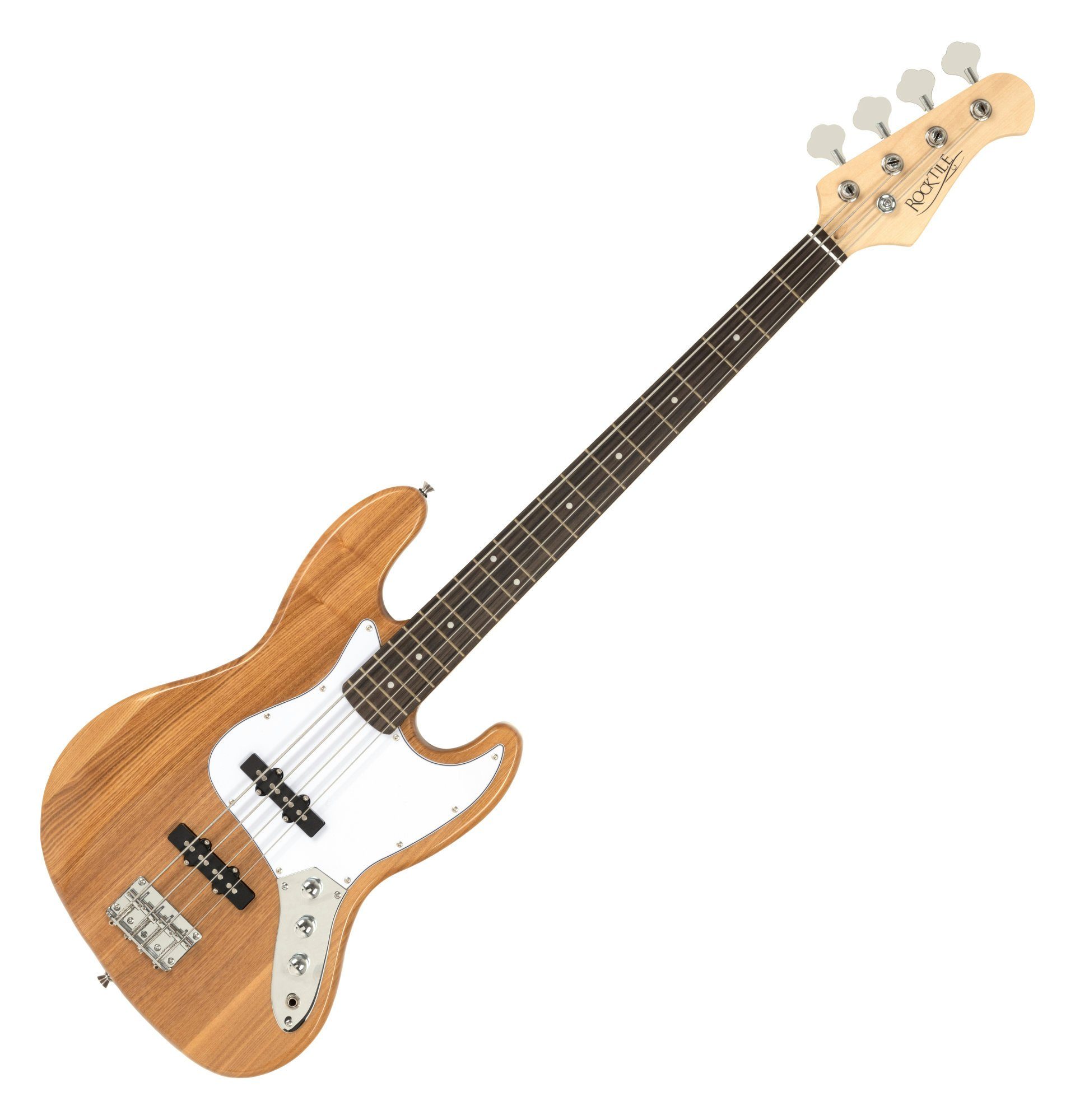 Rocktile E-Bass Pro JB-30BK 70's Deluxe Elektrobass, Jazz-Style, Bassgitarre - 2 Single-Coil Tonabnehmer