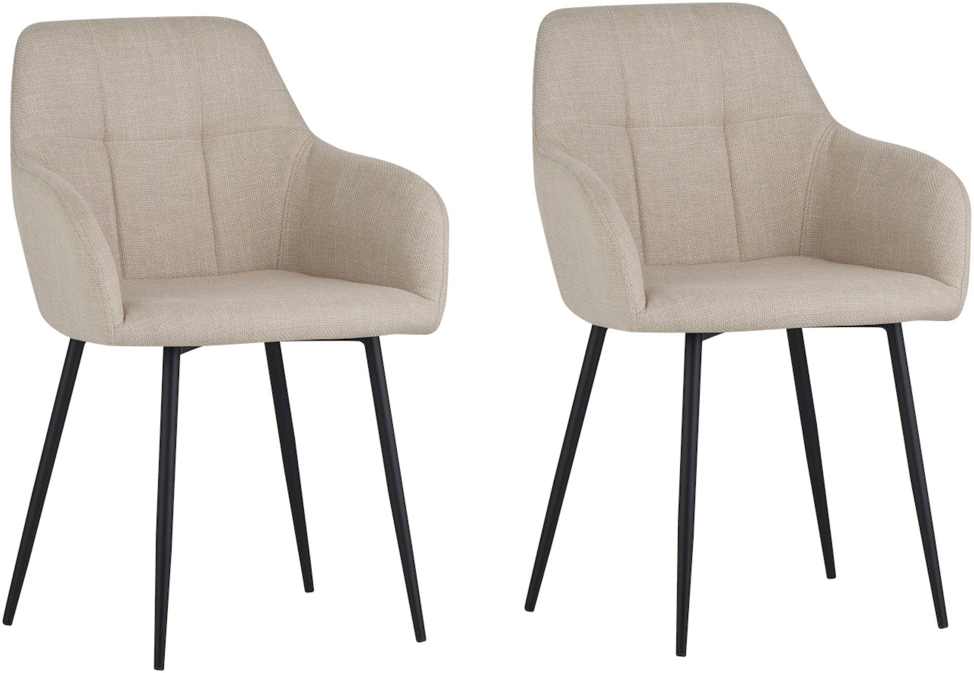 HELA Esszimmerstuhl HANNA (Set, 2 St), Schalenstuhl, Armlehnen Stuhl, Bezug günstig online kaufen