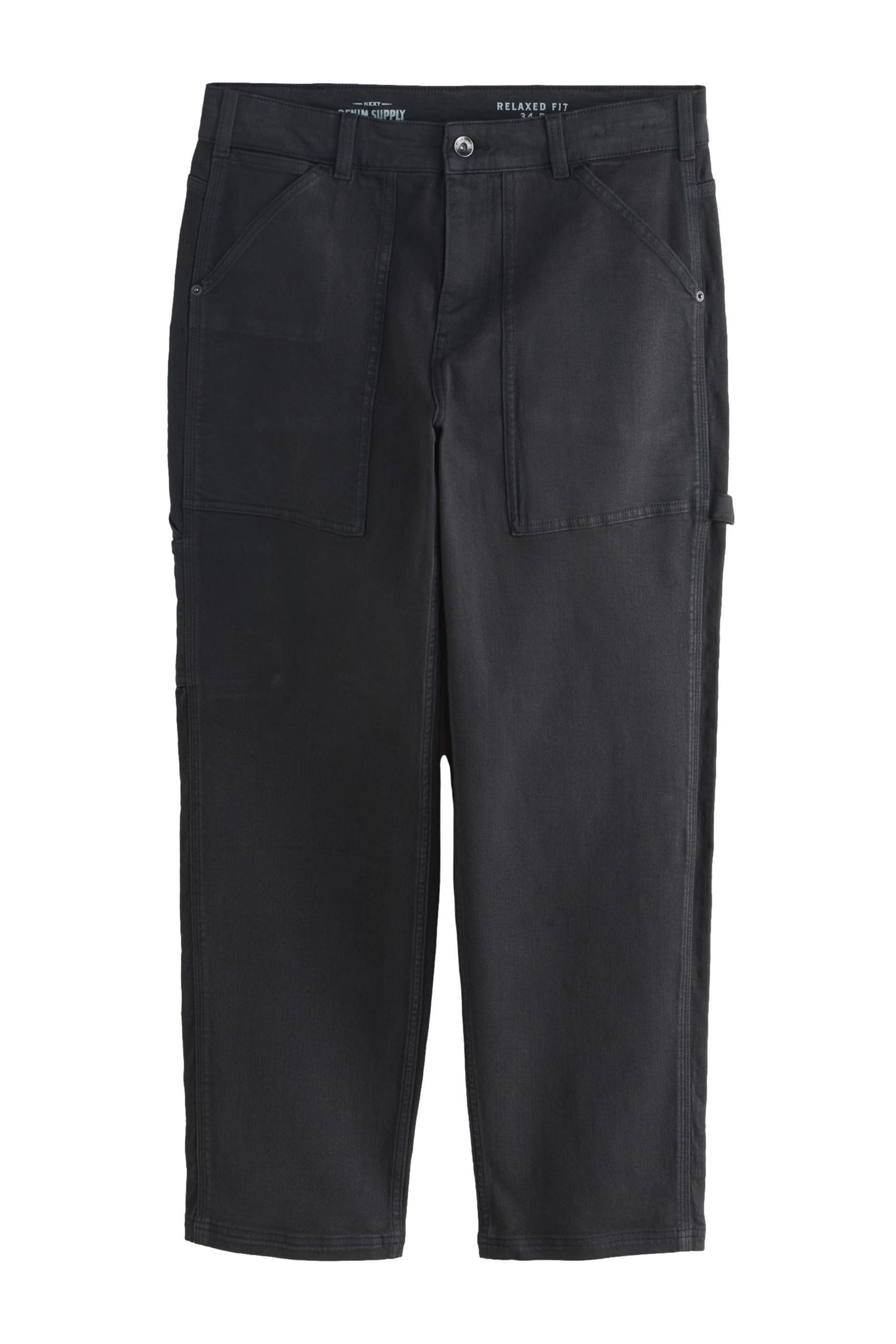 Relax-fit-Jeans Relaxed Fit Hose aus behandeltem Denim