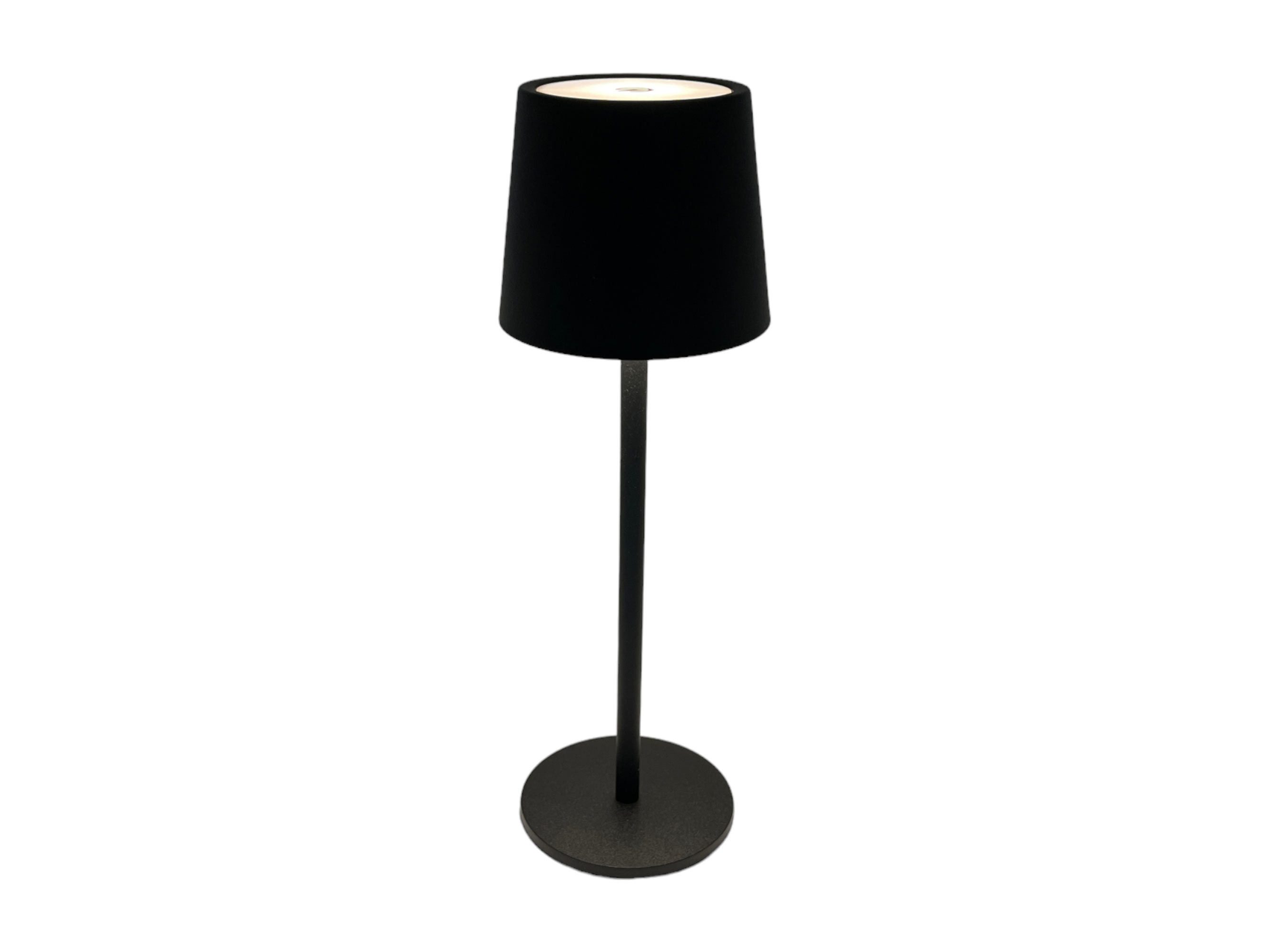 Coen Bakker Deco BV LED Außen-Tischleuchte Portable Light, mehrere Helligkeitsstufen, LED, warmweiß, kaltweiß, neutralweiß, USB dimmbar touch Metall schwarz matt 40 LED 26,5cm