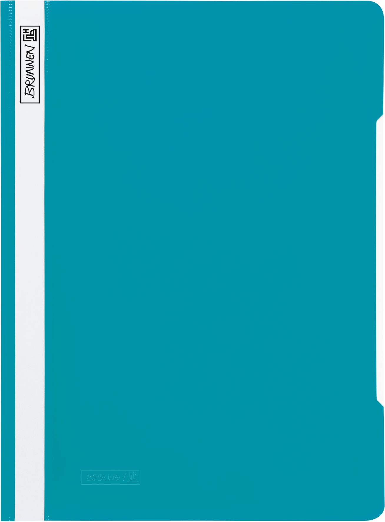 BRUNNEN Bleistift BRUNNEN Schnellhefter türkis A4 Kunststoff PP 10-2010956, glasklares Deckblatt