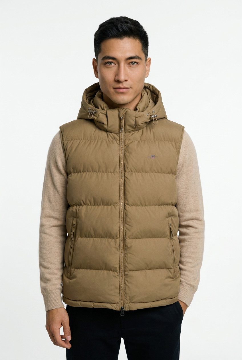 Gant Steppweste ACTIVE CLOUD mit abnehmbarer Kapuze regular fit, 2-Wege-Reißverschluss