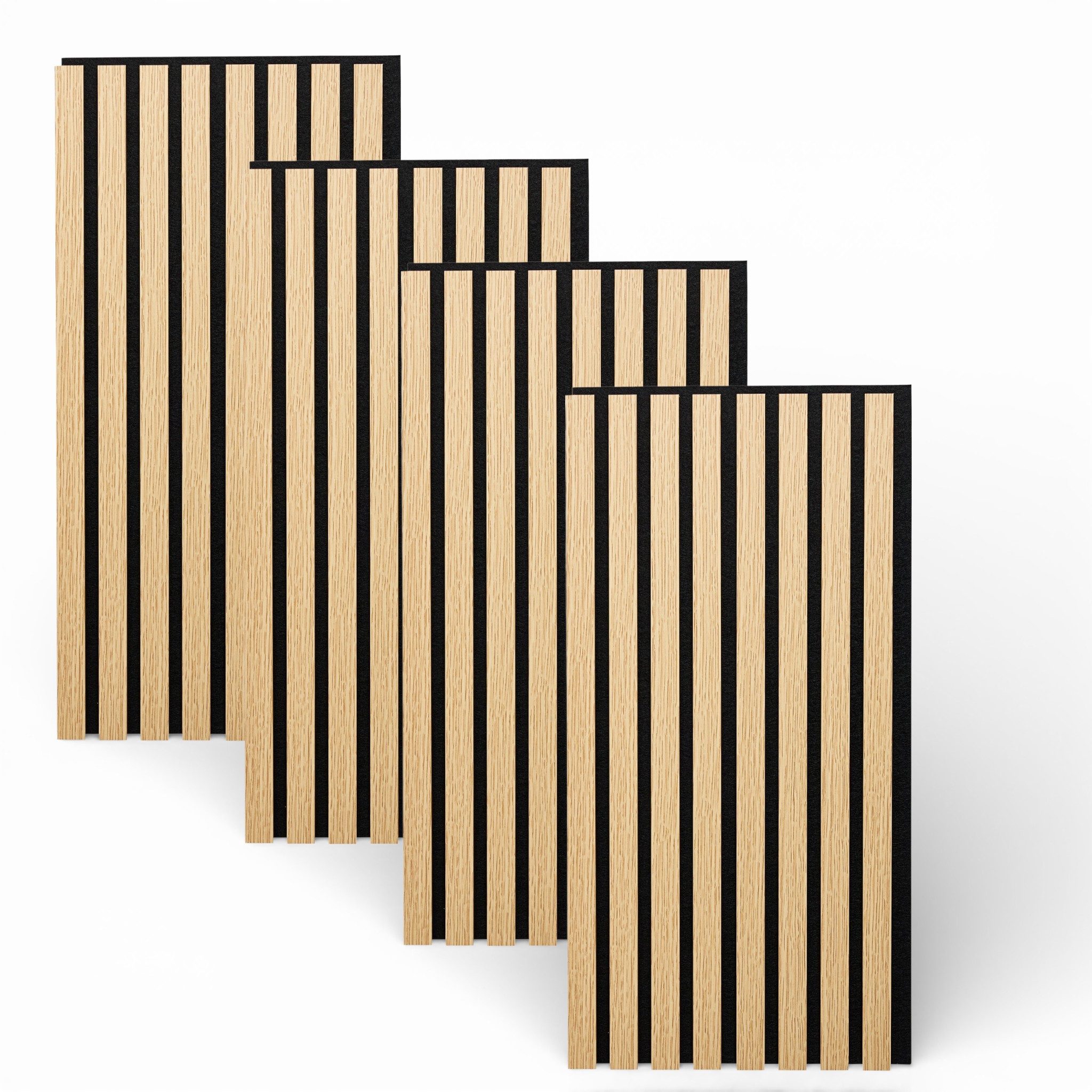 Meinposten Dekorpaneele Akustikpaneel Wandpaneel Holz 60x30 4 Stück Wanddeko Wandvertäfelung, BxL: 30x60 cm, (4er-Set, 4-tlg)