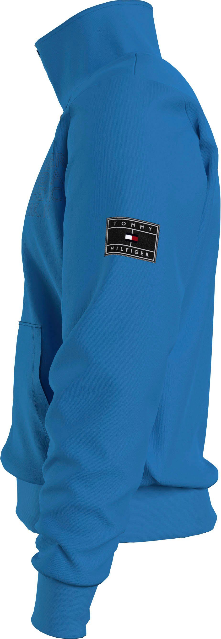 Hilfiger Eingrifftaschen mit Tommy THROUGH großen ZIP Sweatshirt BADGED GRAPHIC