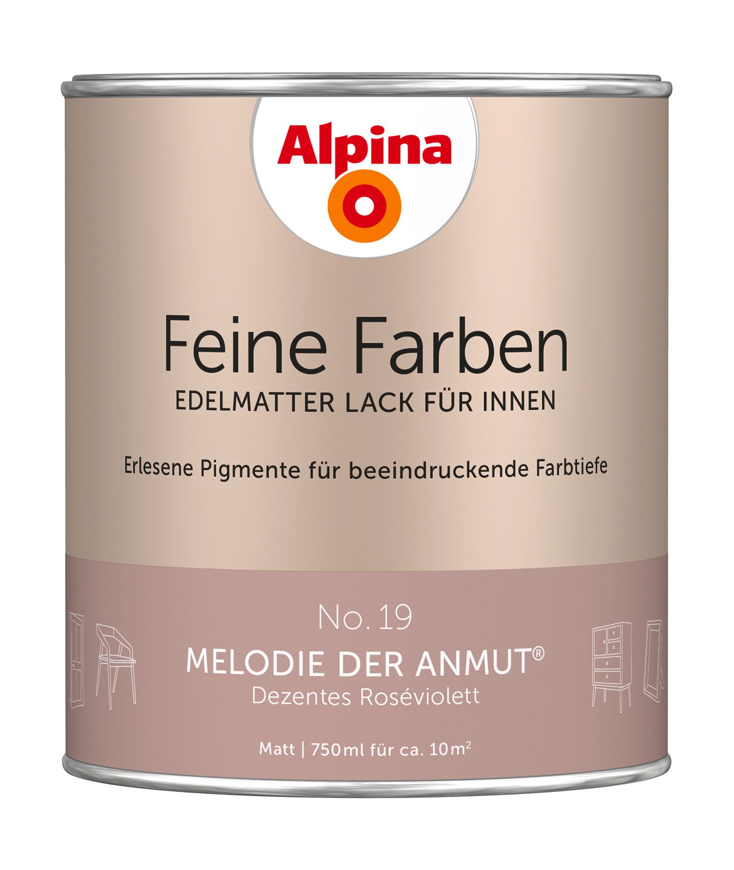 Alpina Lack Alpina Feine Farben Lack edelmatt 750ml - Farbfamilie Violett