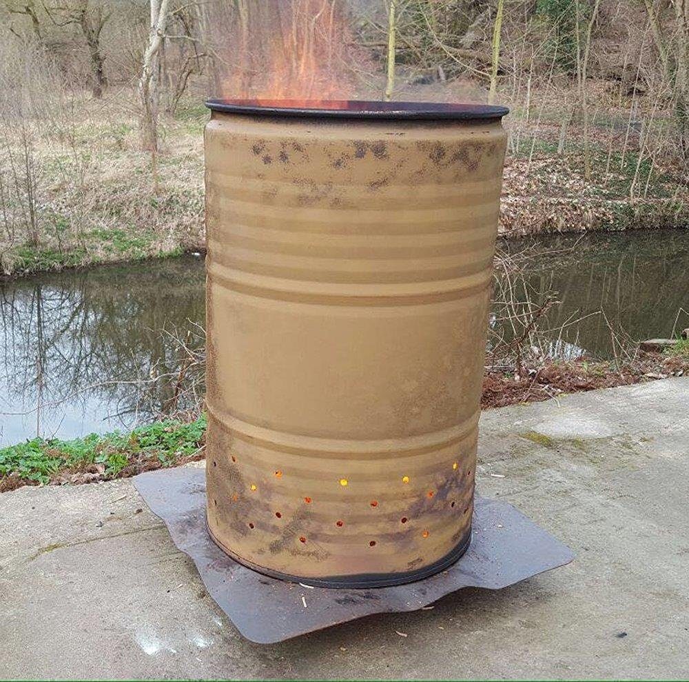 Looping-Lu Fire Bowl 200 Liter Fire Barrel Burning Barrel Fire Pit