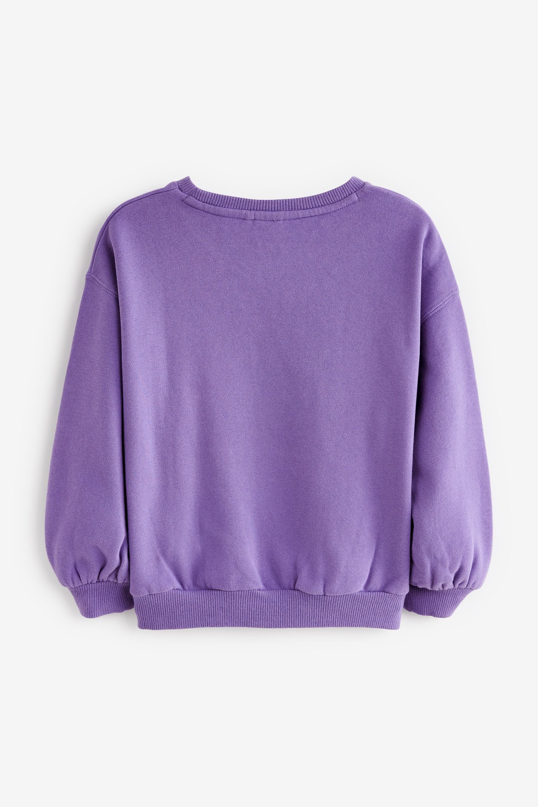 Next Sweatshirt Sweatshirt Sequin mit Rundhalsausschnitt Purple (1-tlg) Scatter