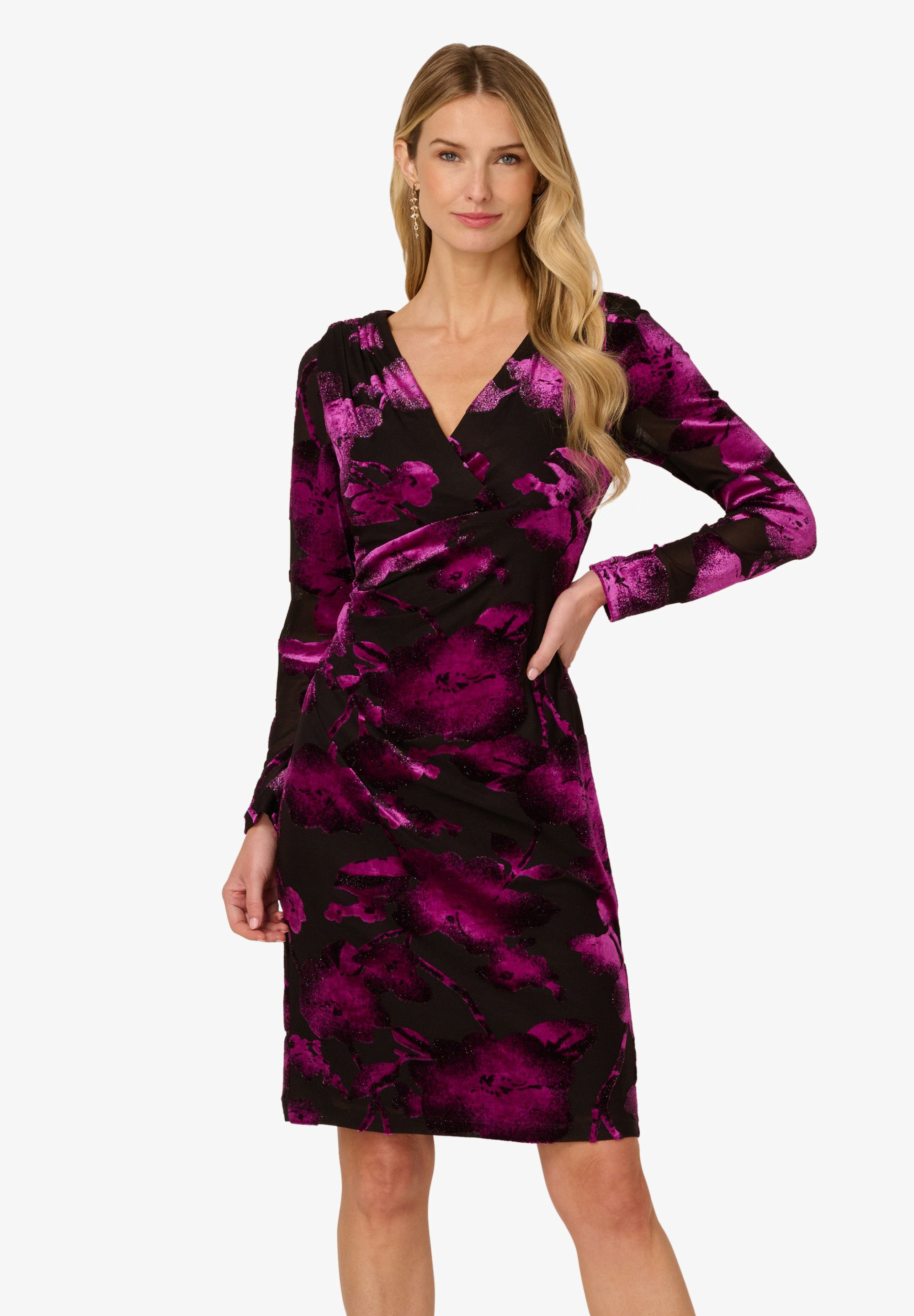 Adrianna Papell Cocktailkleid Surplus Velvet Midi Dress Glamourös, schimmer günstig online kaufen