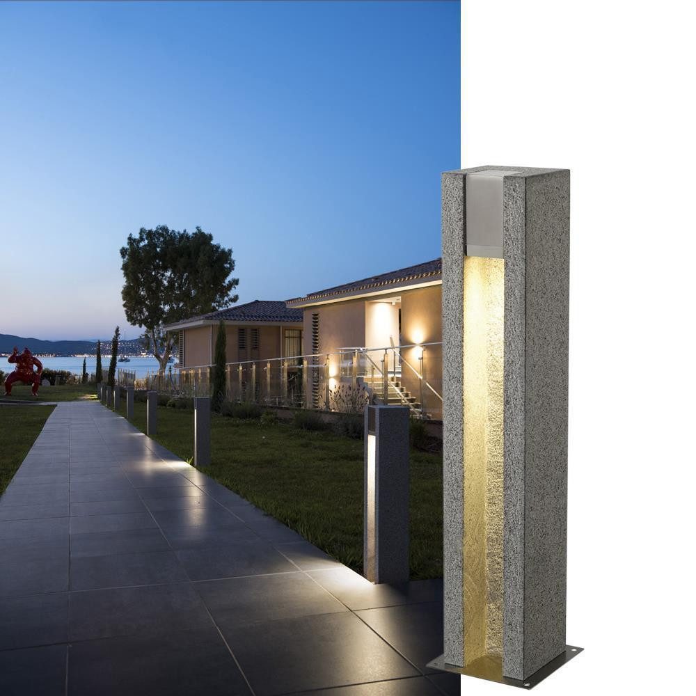 SLV Außen-Stehlampe Wegeleuchte Arrock Slot, GU10, Granit, Edelstahl