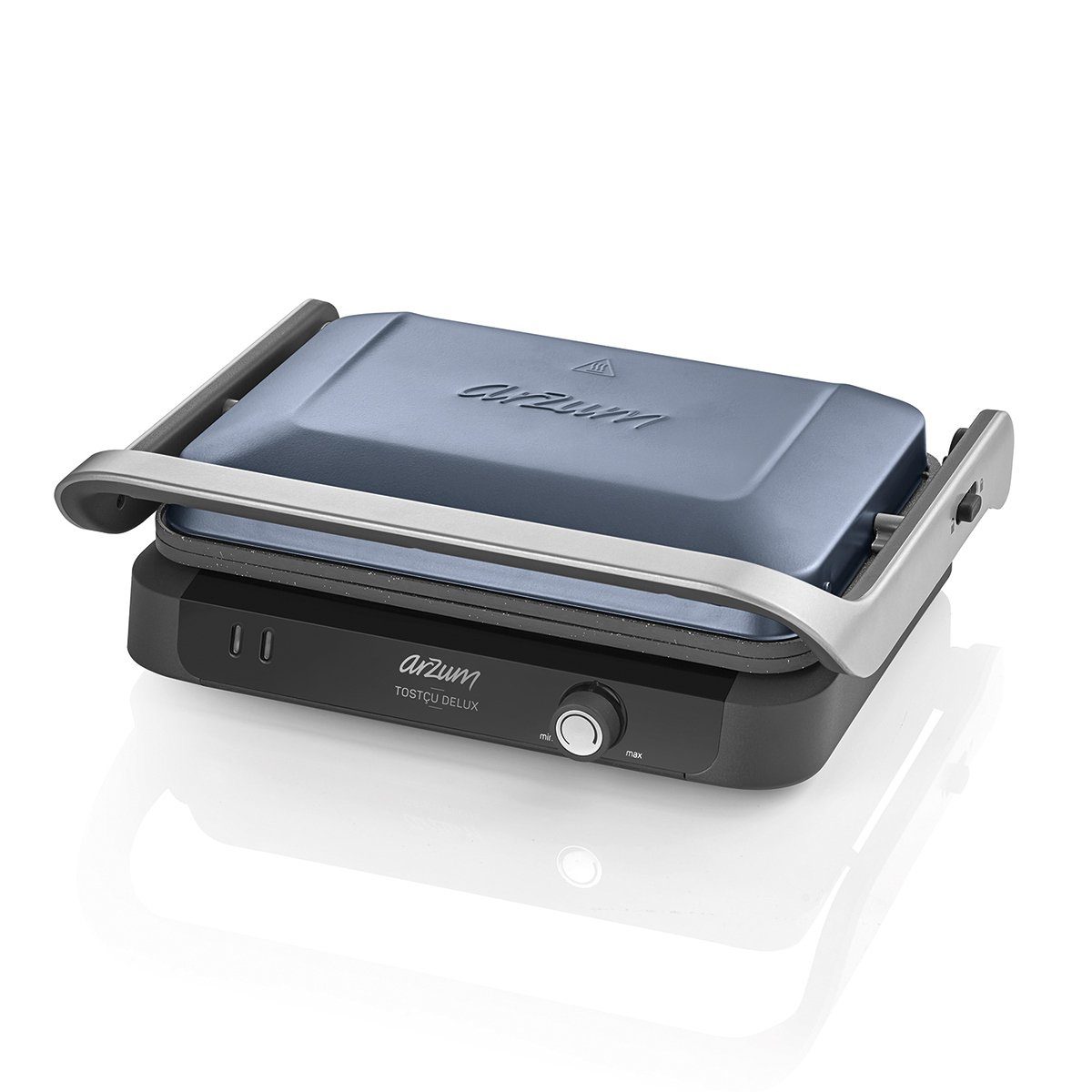 Arzum Sandwichmaker Tostçu Delux 1800W, Kontaktgrill Sandwichmaker Sandwich-Toaster Blau