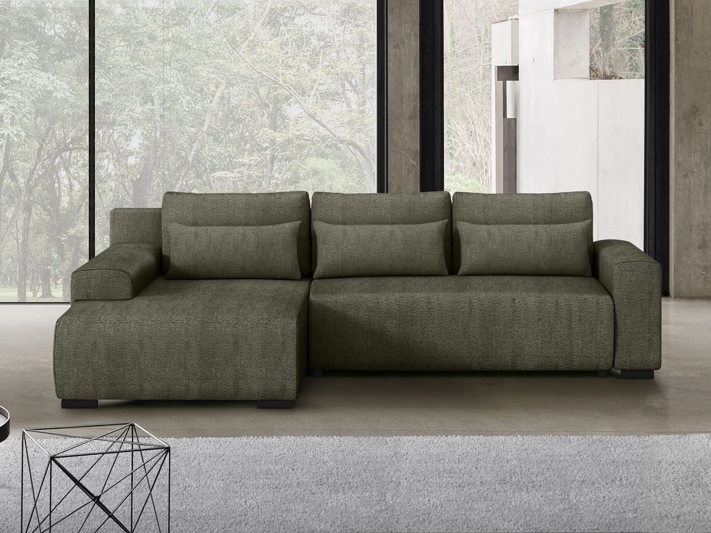 Beautysofa Ecksofa Benny mit Schlaffunktion und Bettkasten, Wellenfedern, s günstig online kaufen