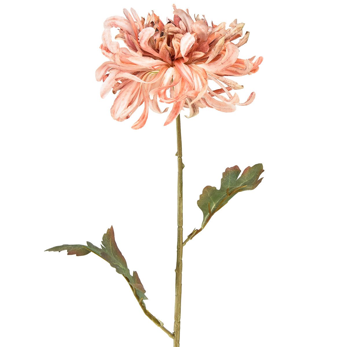 Kunstblume Chrysanthemen Rosa Lachs Künstlich Deko Blumen 13x72cm 2er Set
