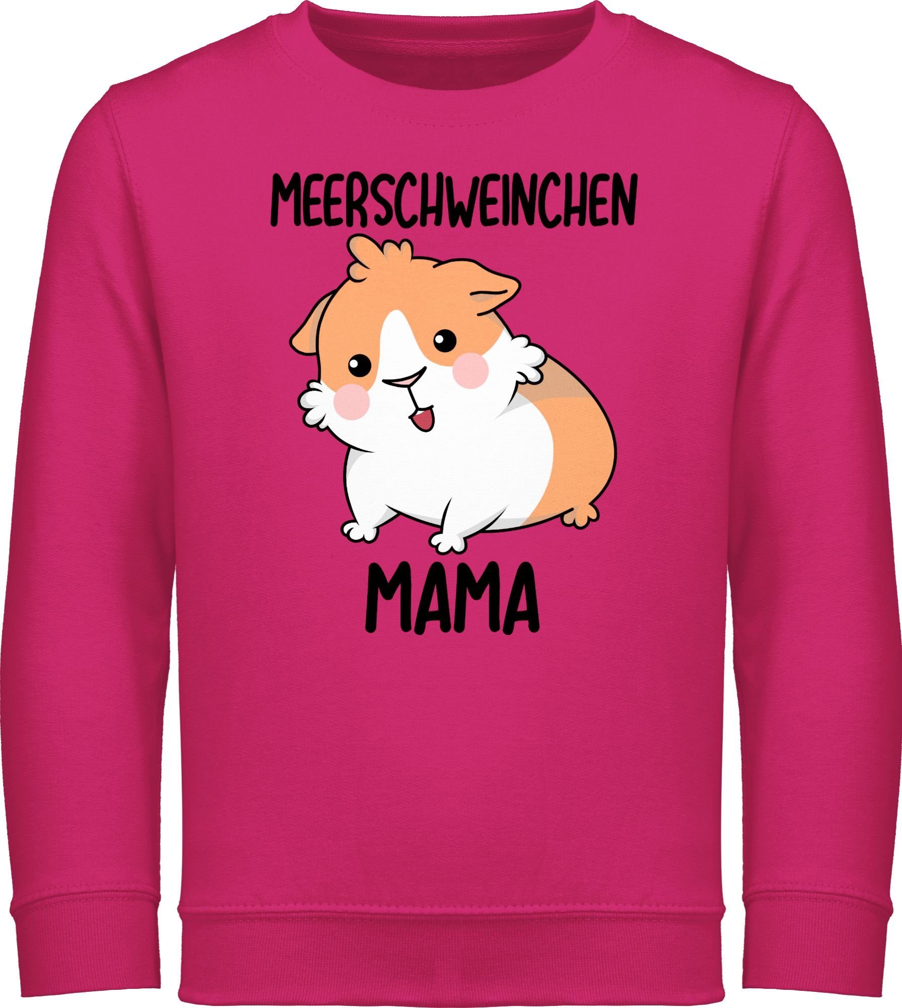 Shirtracer Sweatshirt Meerschweinchen Mama Tiermotiv Animal Print 1 Fuchsia