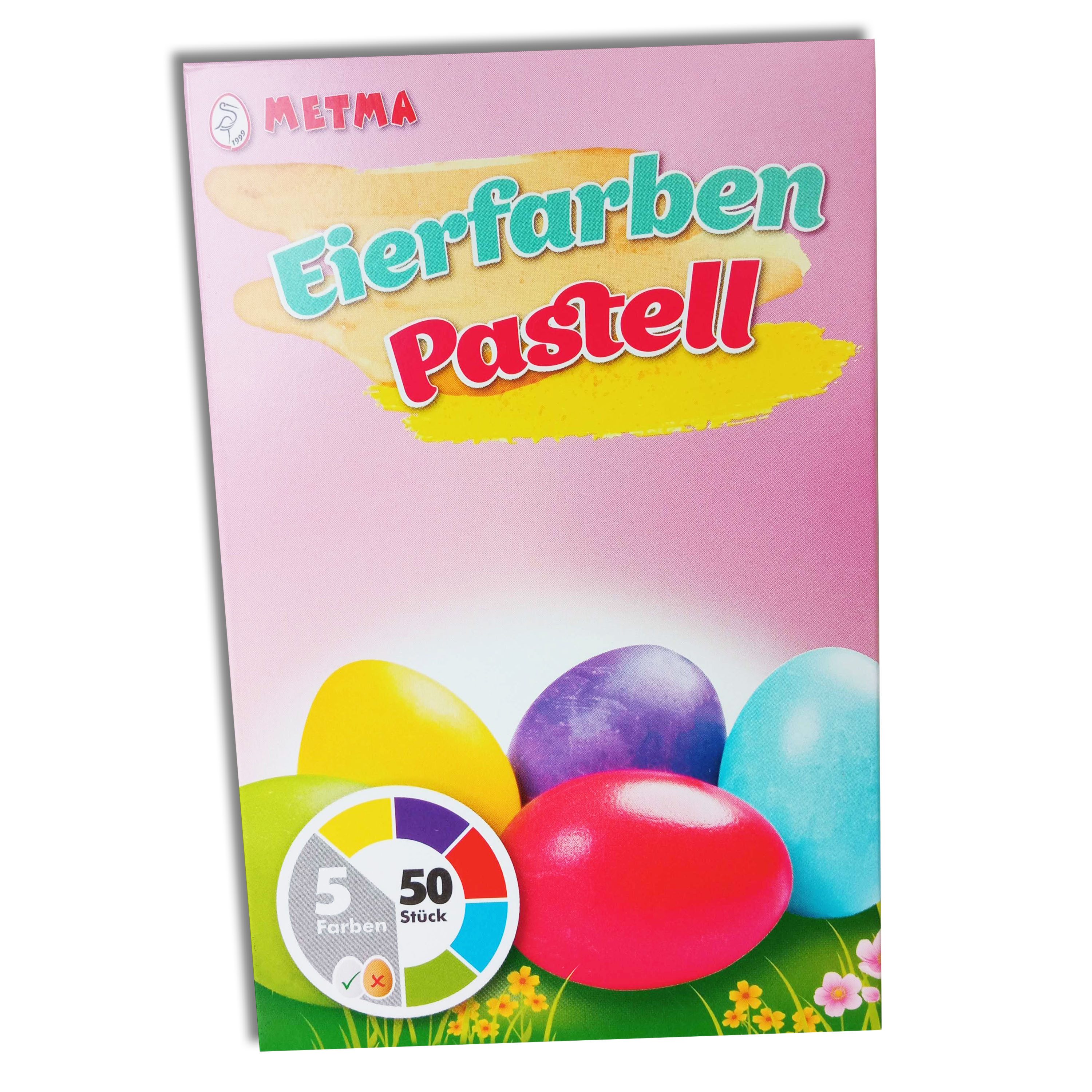 itenga Osterei itenga Eierfarbe Pastell gelb, lila, blau, grün, rot